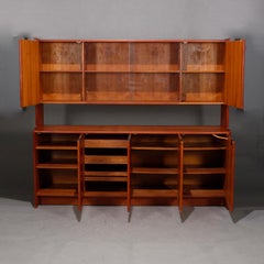 Midcentury Danish Modern Teak Breakfront Cabinet, 20th Century
