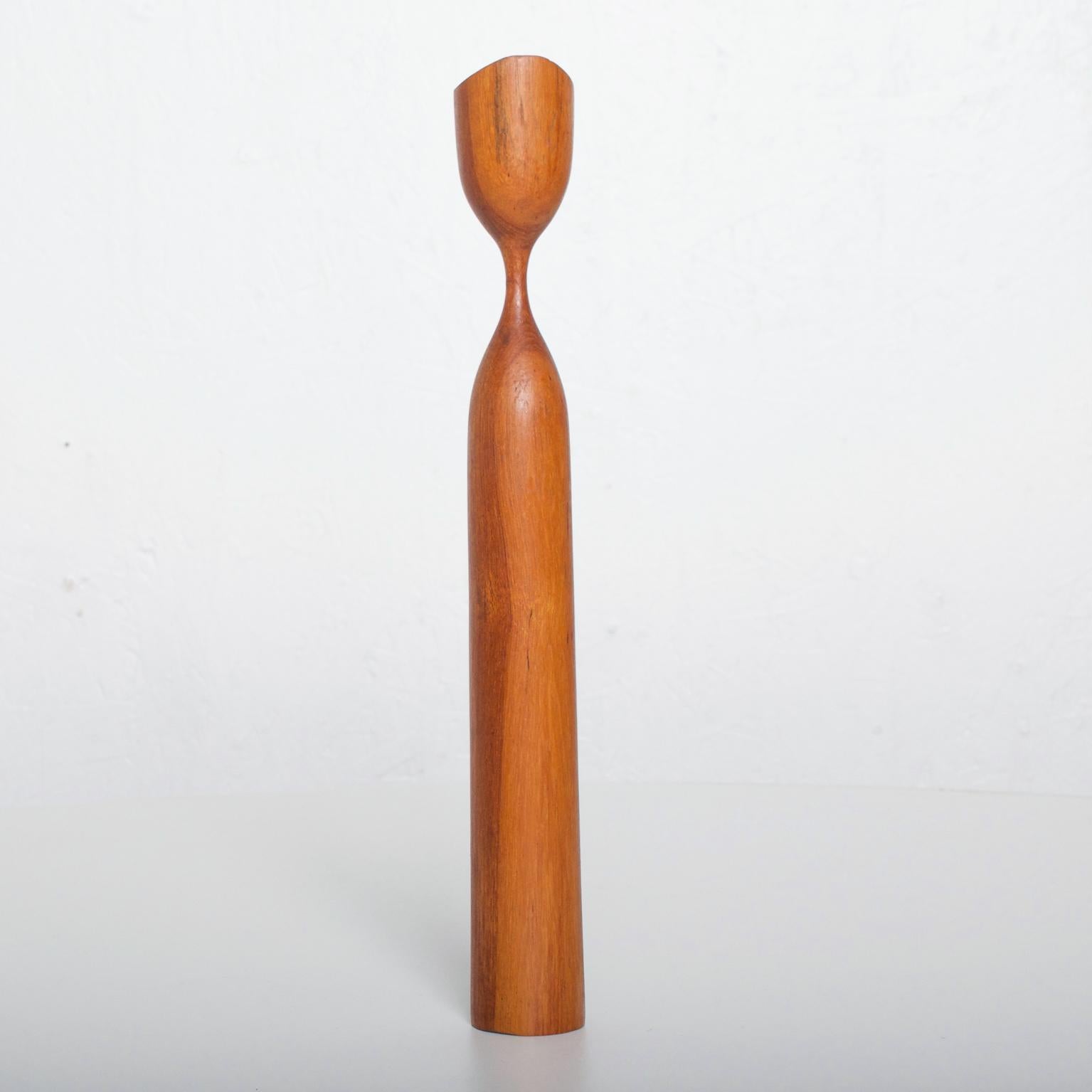 Midcentury Danish Modern Teak Candleholder In Good Condition In Chula Vista, CA