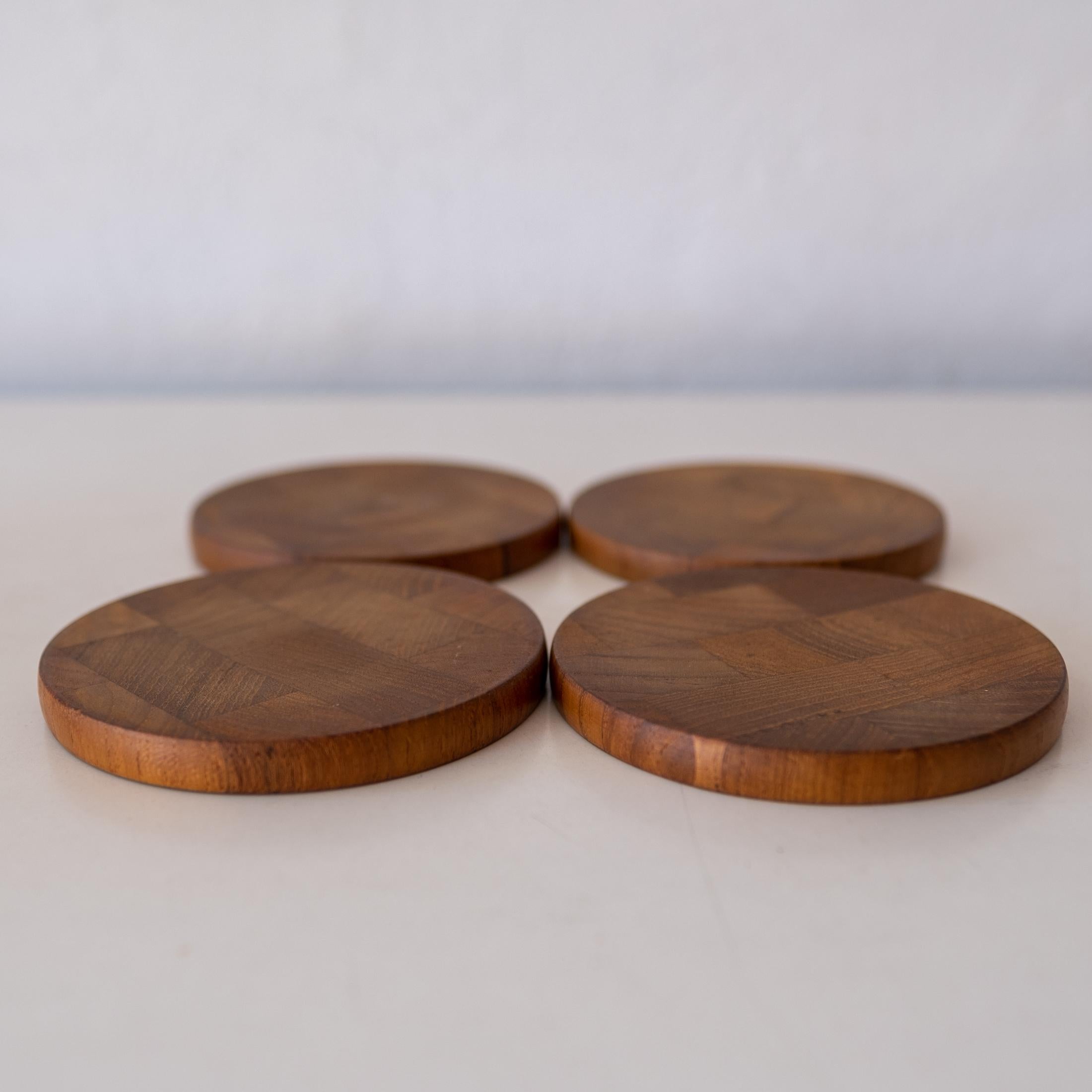 Mid-Century Modern Mid-Century Danish Modern Teak Coaster Set by Jens H. Quistgaard for Dansk