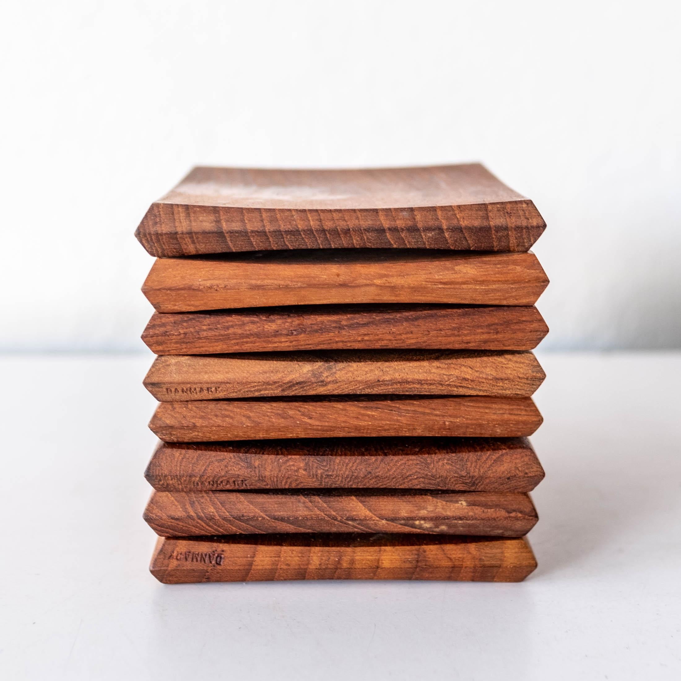 Mid-Century Modern Mid-Century Danish Modern Teak Coaster Set by Jens H. Quistgaard for Dansk