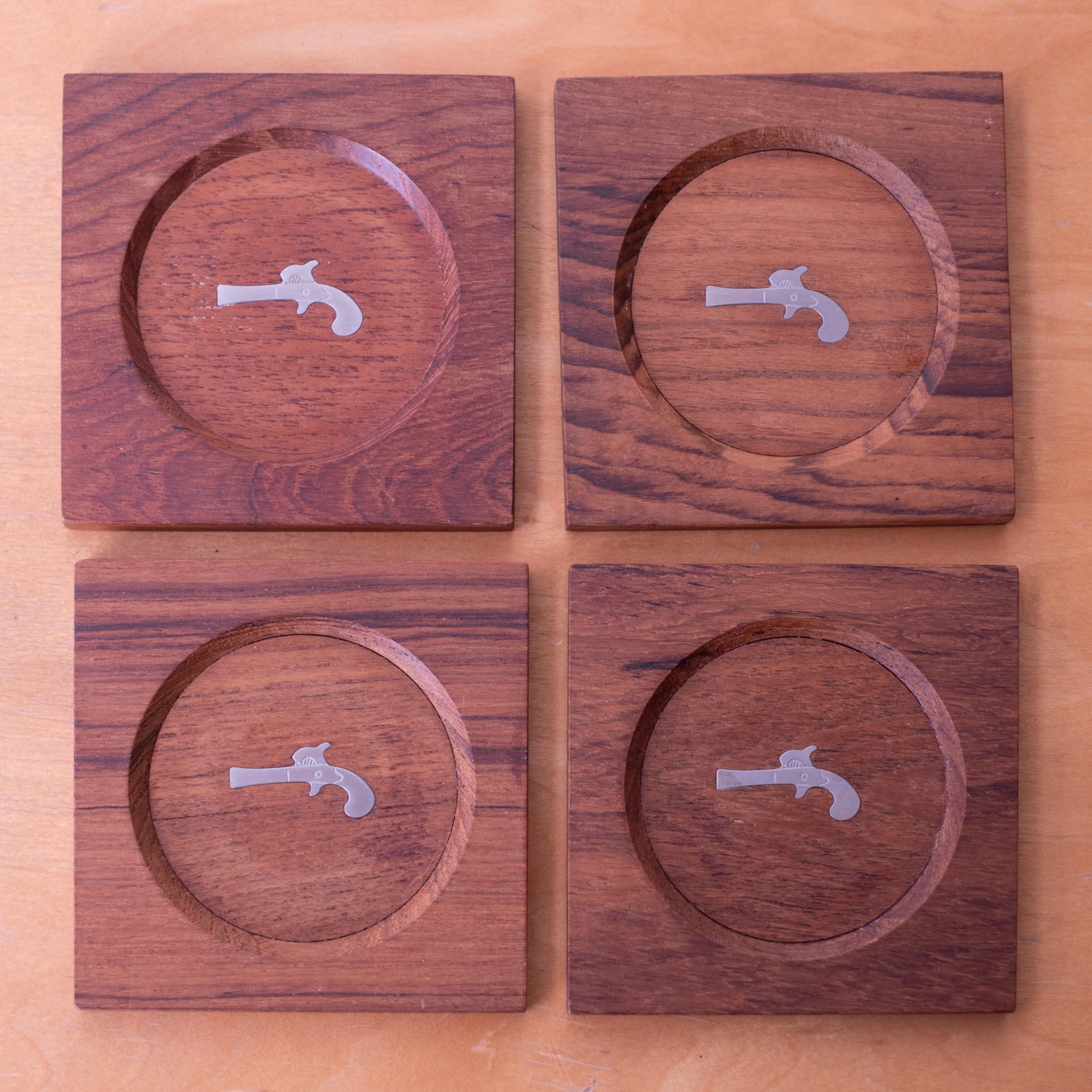Mid-Century Modern Set de sous-verres en teck moderne danois du milieu du siècle par Jens H. Quistgaard pour Dansk en vente
