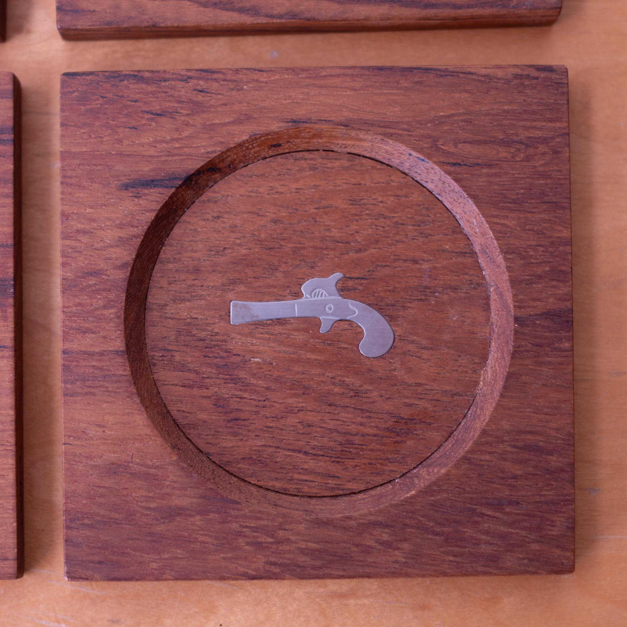 Danois Set de sous-verres en teck moderne danois du milieu du siècle par Jens H. Quistgaard pour Dansk en vente