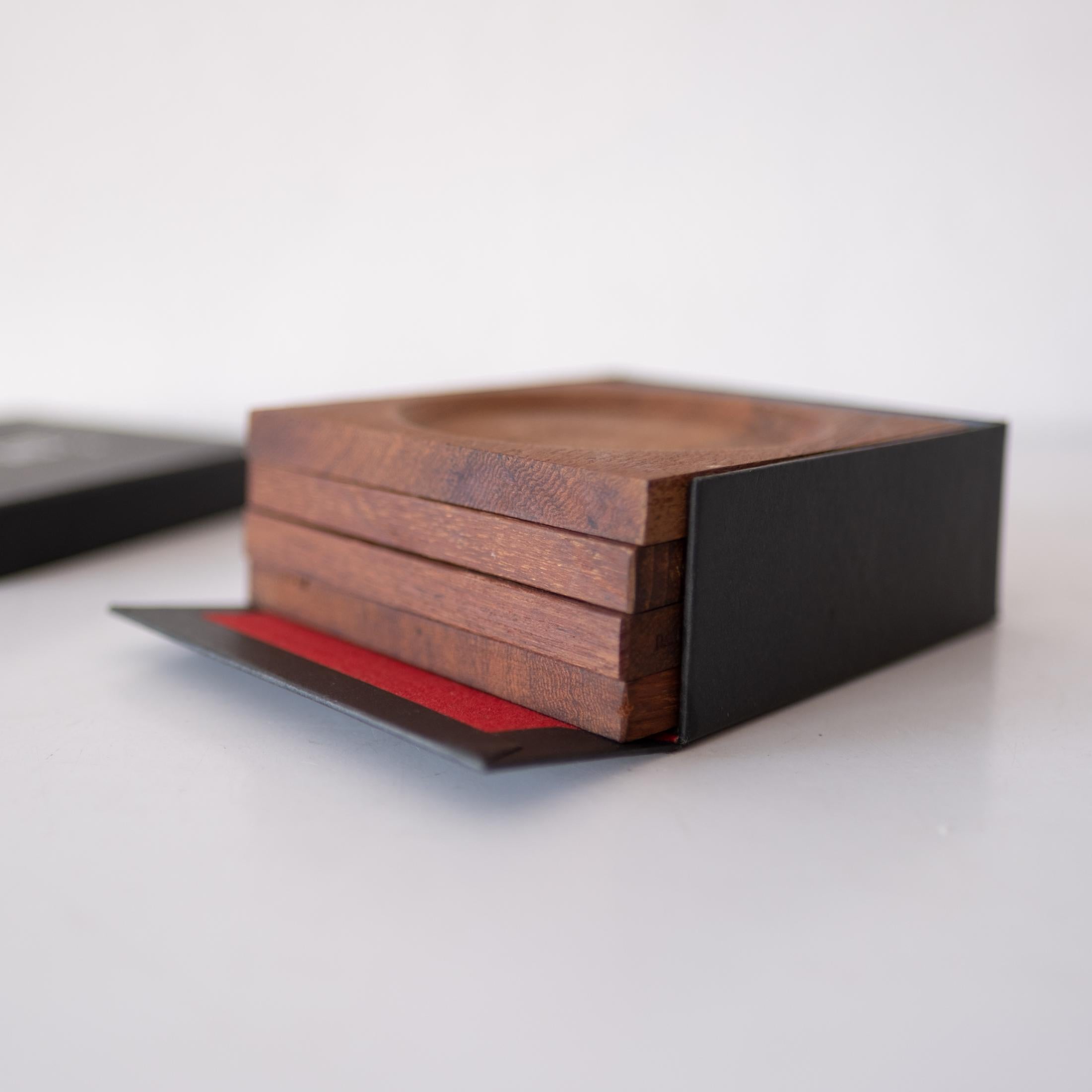 20th Century Mid-Century Danish Modern Teak Coaster Set by Jens H. Quistgaard for Dansk