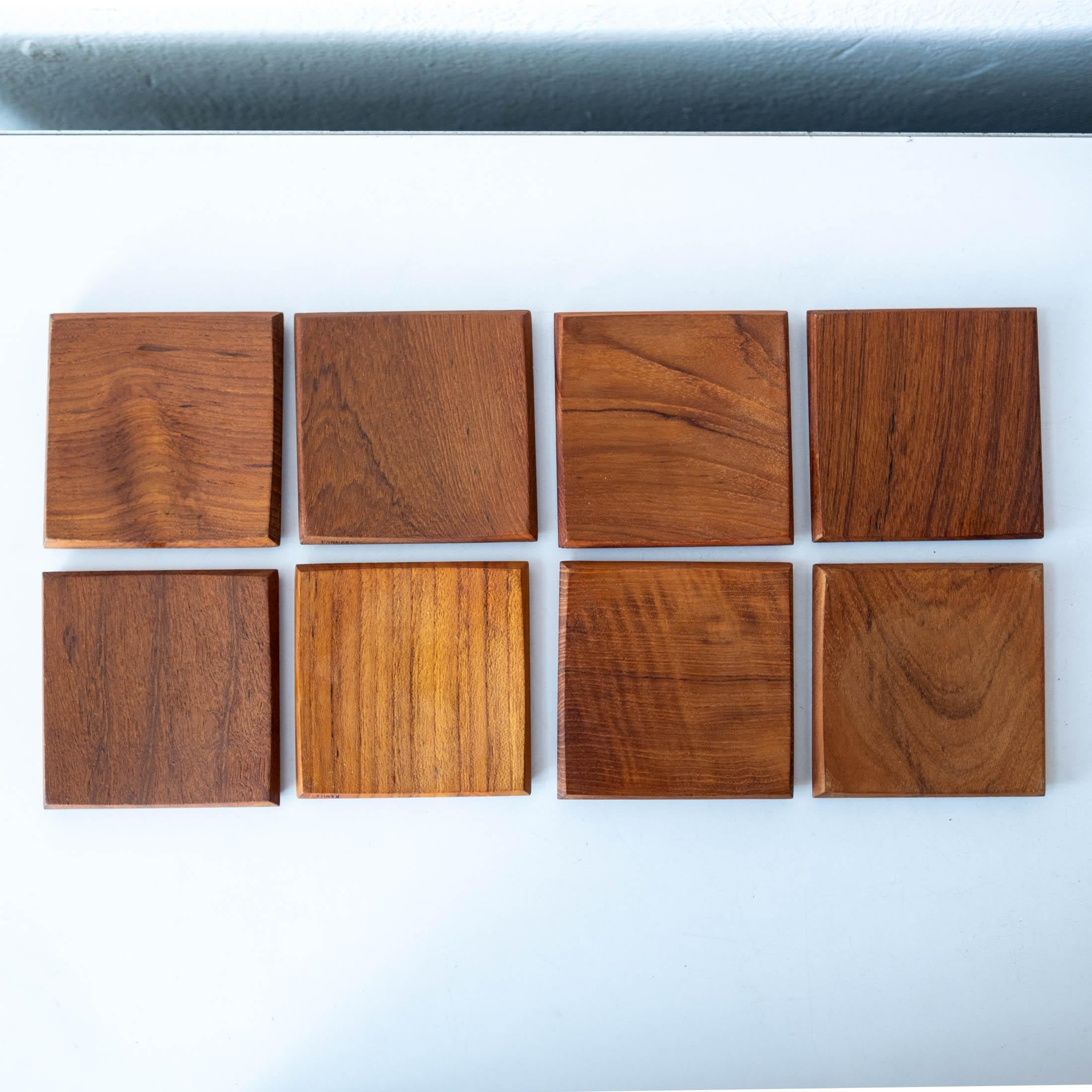 Mid-Century Danish Modern Teak Coaster Set by Jens H. Quistgaard for Dansk 1