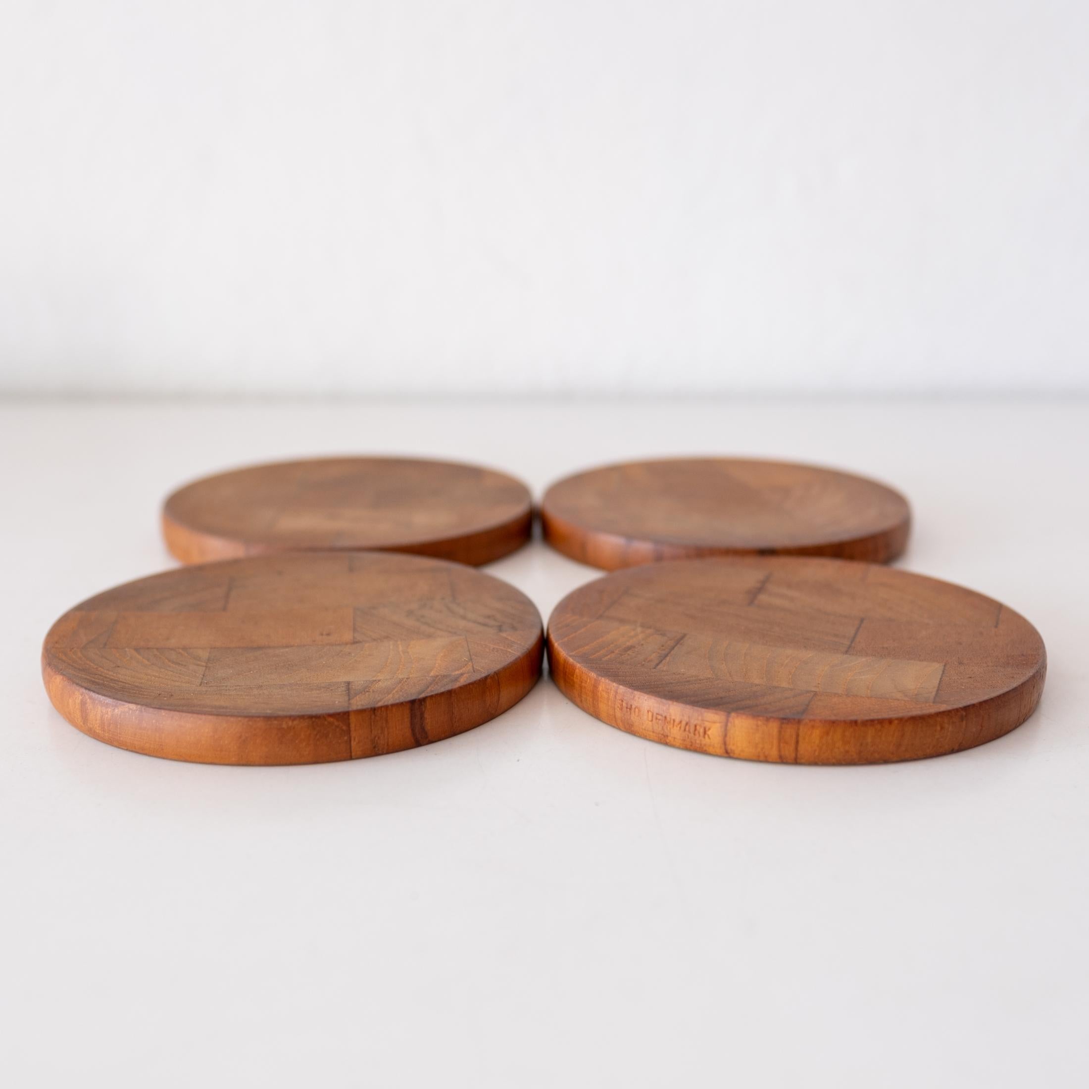 Mid-Century Danish Modern Teak Coaster Set by Jens H. Quistgaard for Dansk For Sale 2