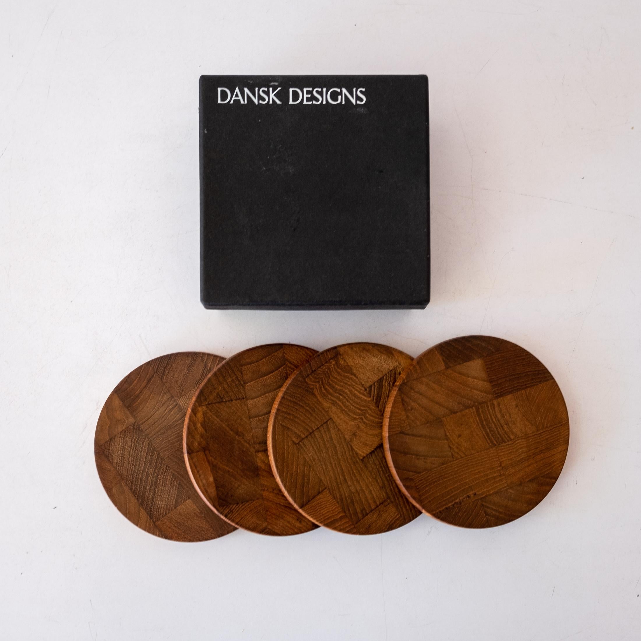 Mid-Century Danish Modern Teak Coaster Set by Jens H. Quistgaard for Dansk 3