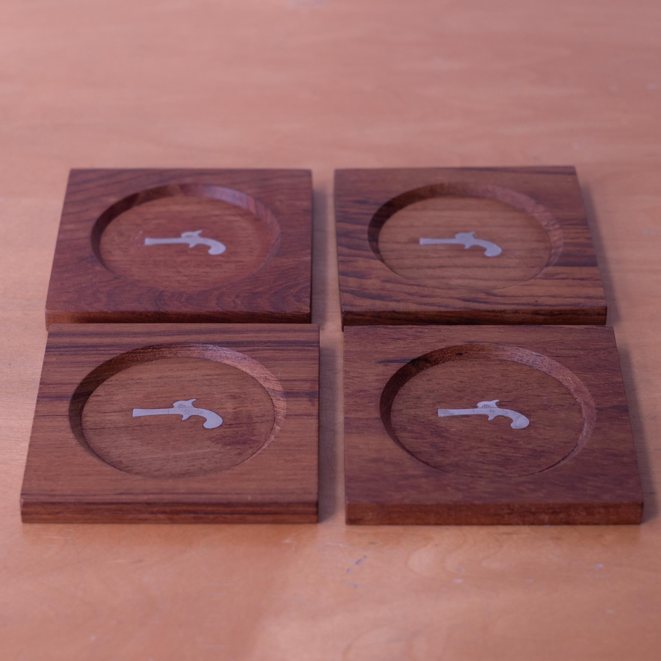 Set de sous-verres en teck moderne danois du milieu du siècle par Jens H. Quistgaard pour Dansk en vente 1