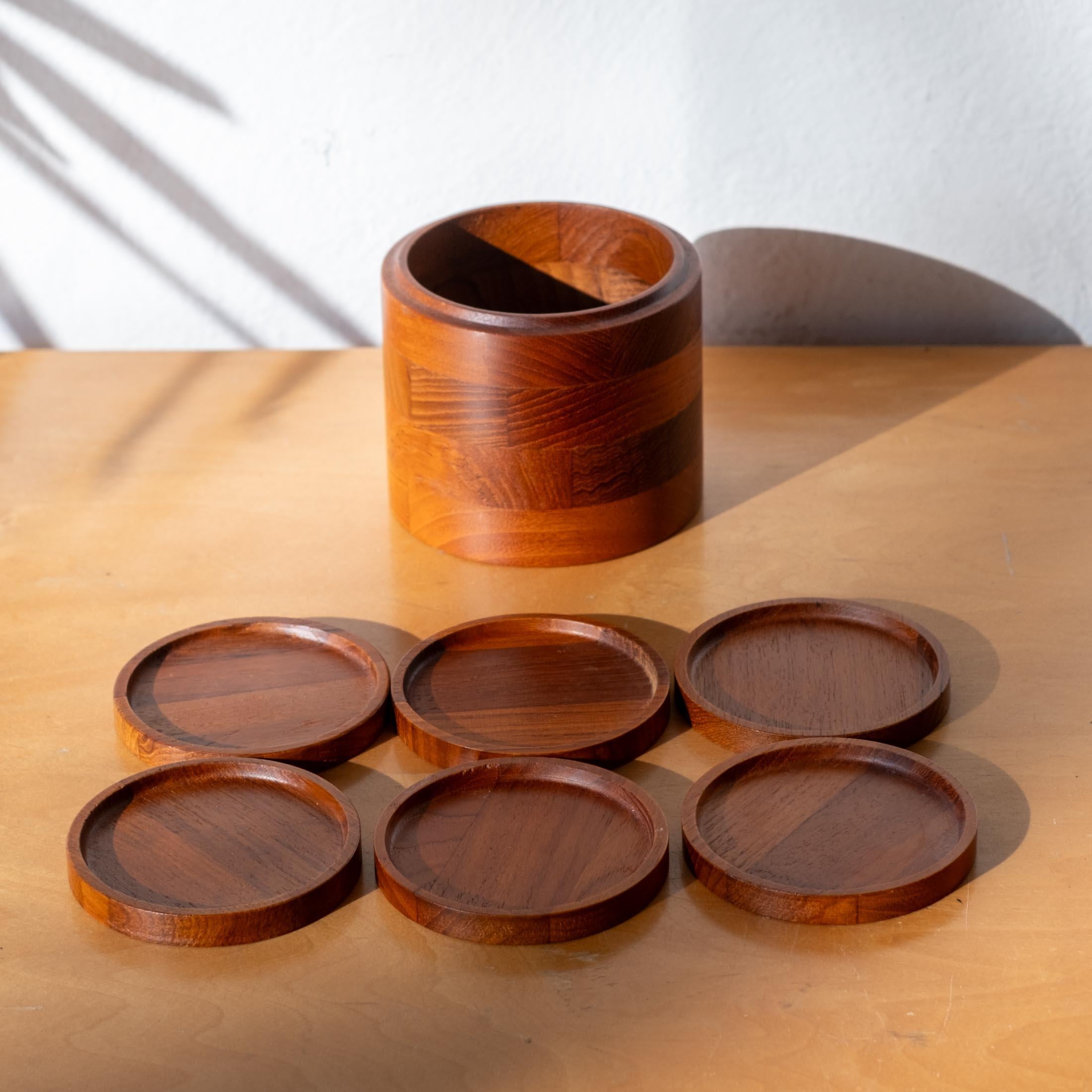 Mid-Century Modern Mid-Century Danish Modern Teak Coaster Set