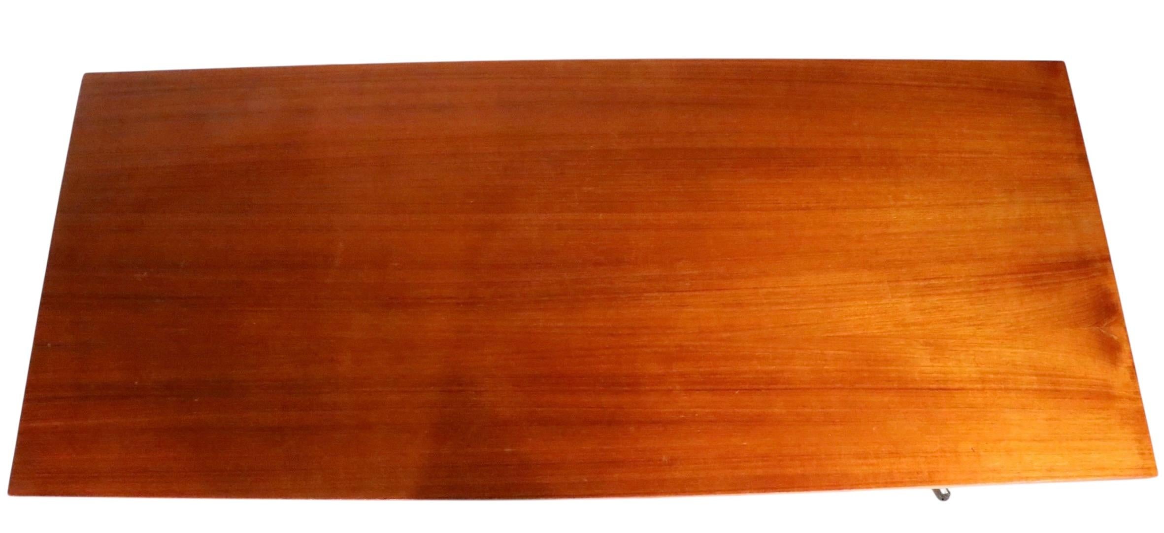 Mid Century Danish Modern Teak Coffee Table by Trioh Mobler marked Trioh c. 1960 For Sale 5