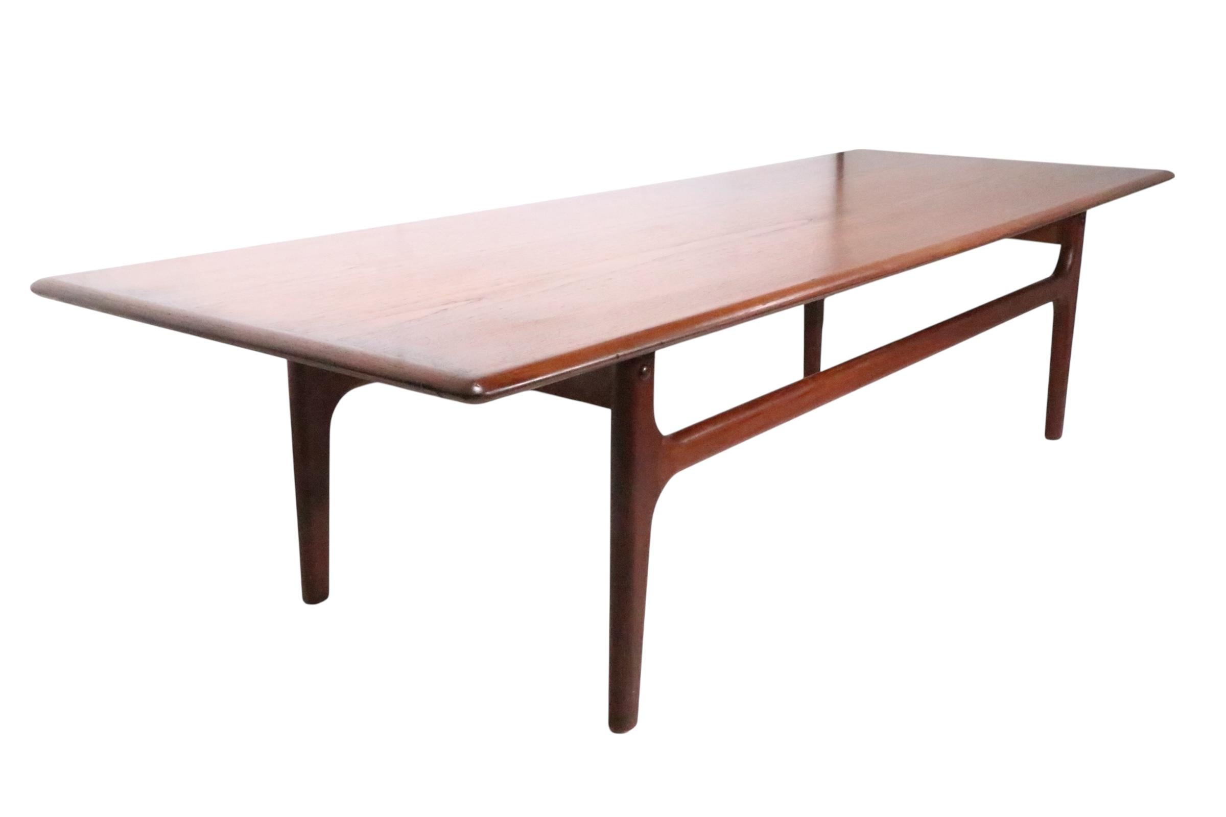 Mid Century Danish Modern Teak Coffee Table by Trioh Mobler marked Trioh c. 1960 For Sale 6