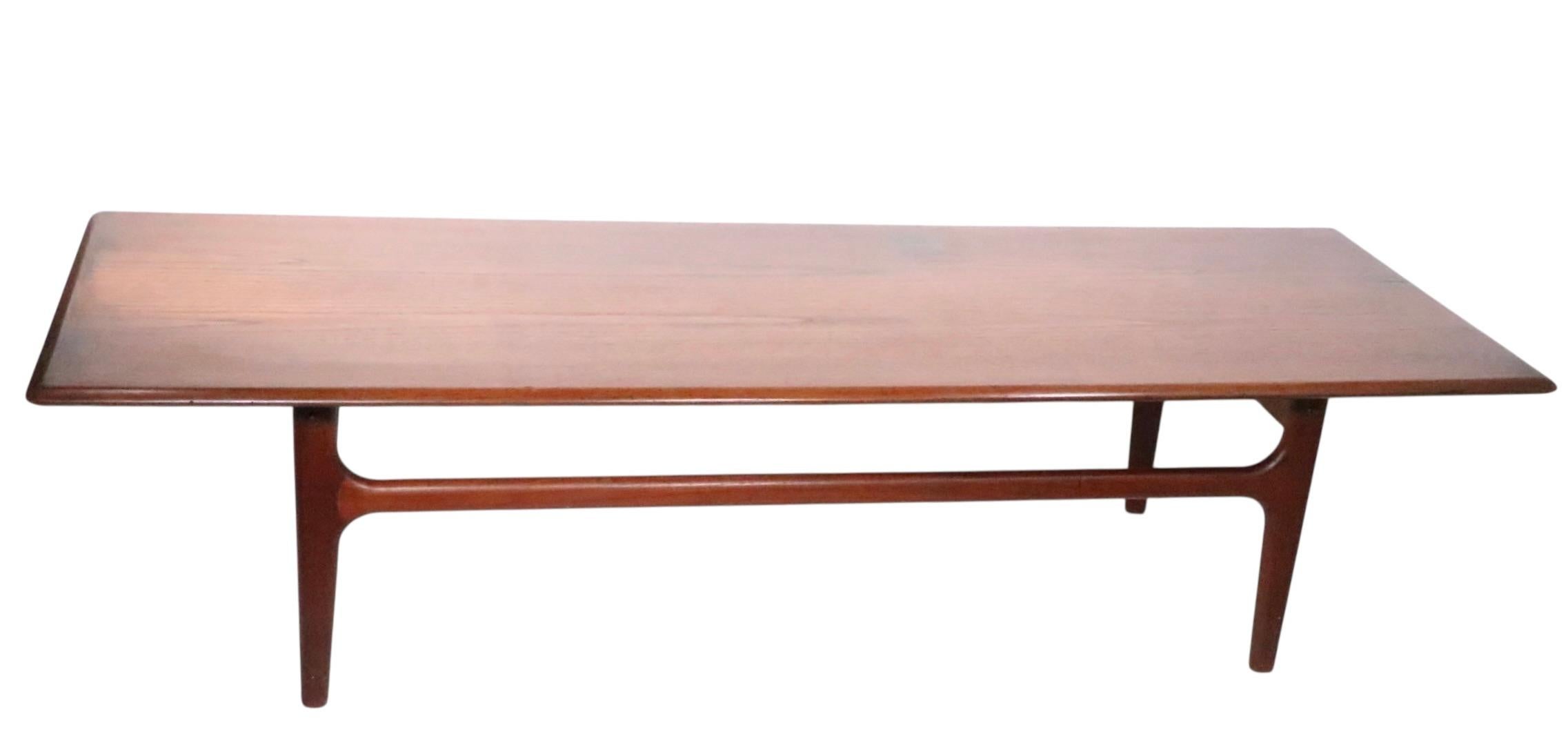 Mid Century Danish Modern Teak Coffee Table by Trioh Mobler marked Trioh c. 1960 For Sale 2
