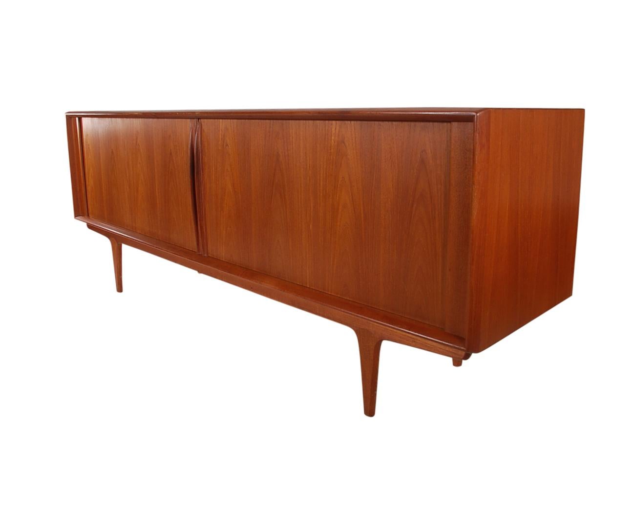Scandinavian Modern Midcentury Danish Modern Teak Credenza by Bernhard Pedersen & Son, circa 1960s