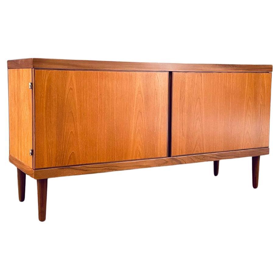 Newly Refinished - Mid-Century Danish Modern Teak Credenza by Hans Olsen For Sale