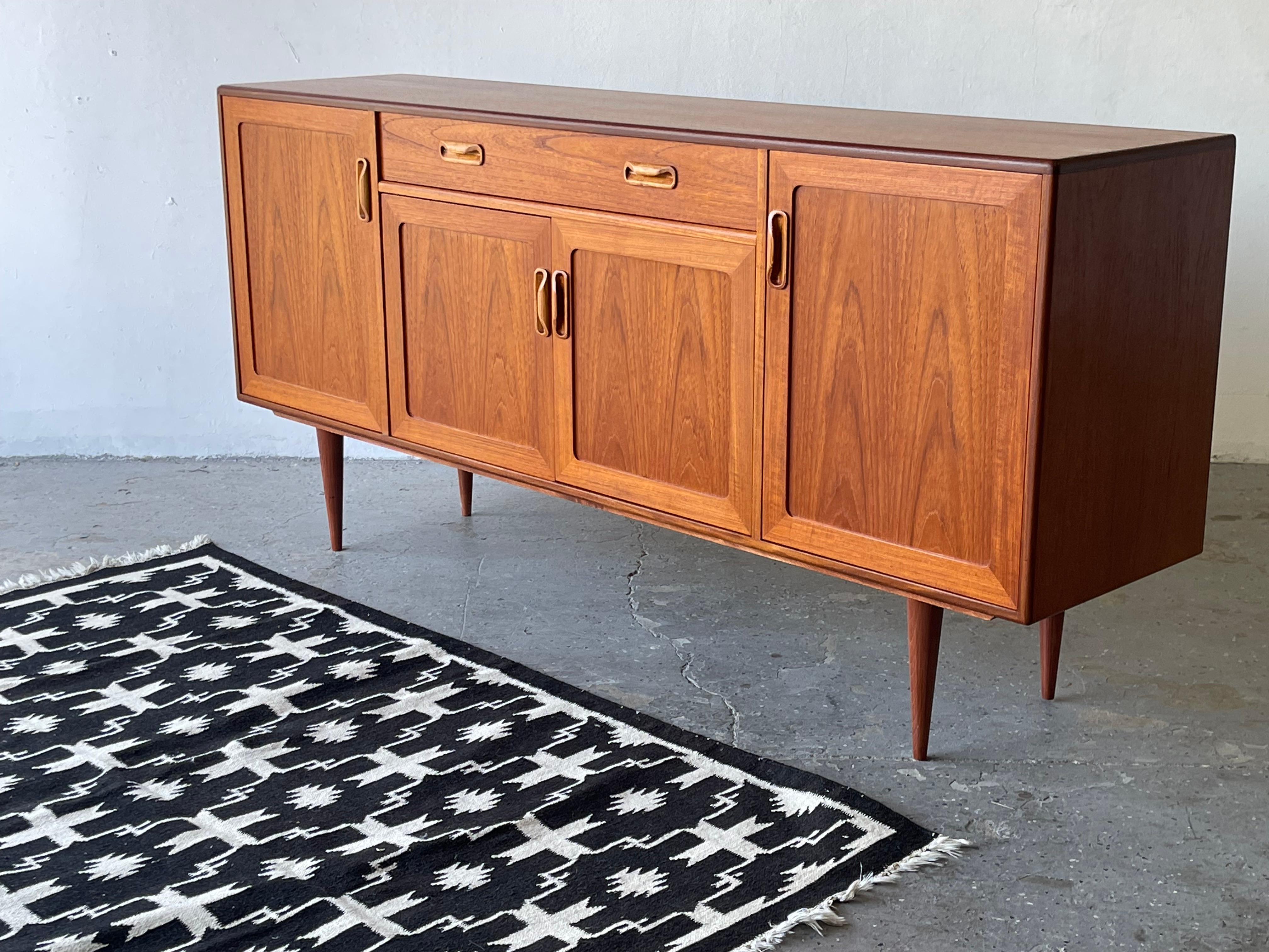 English Mid Century Danish Modern Teak Credenza by VB Wilkins for G Plan