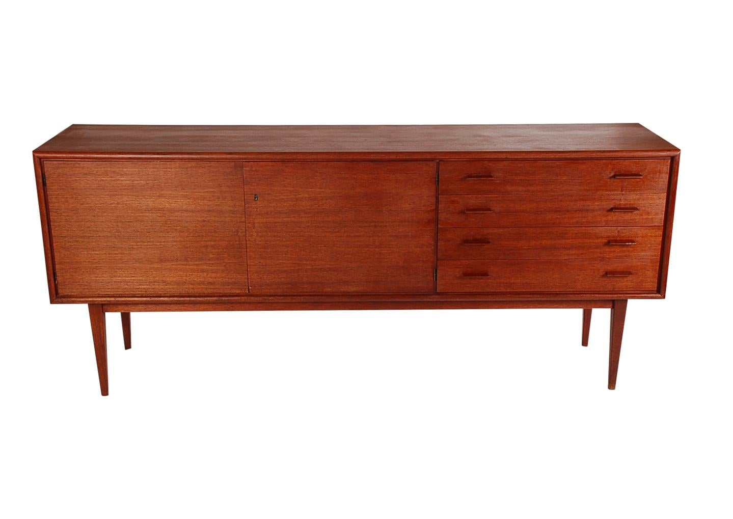 Scandinavian Modern Midcentury Danish Modern Teak Credenza or Cabinet