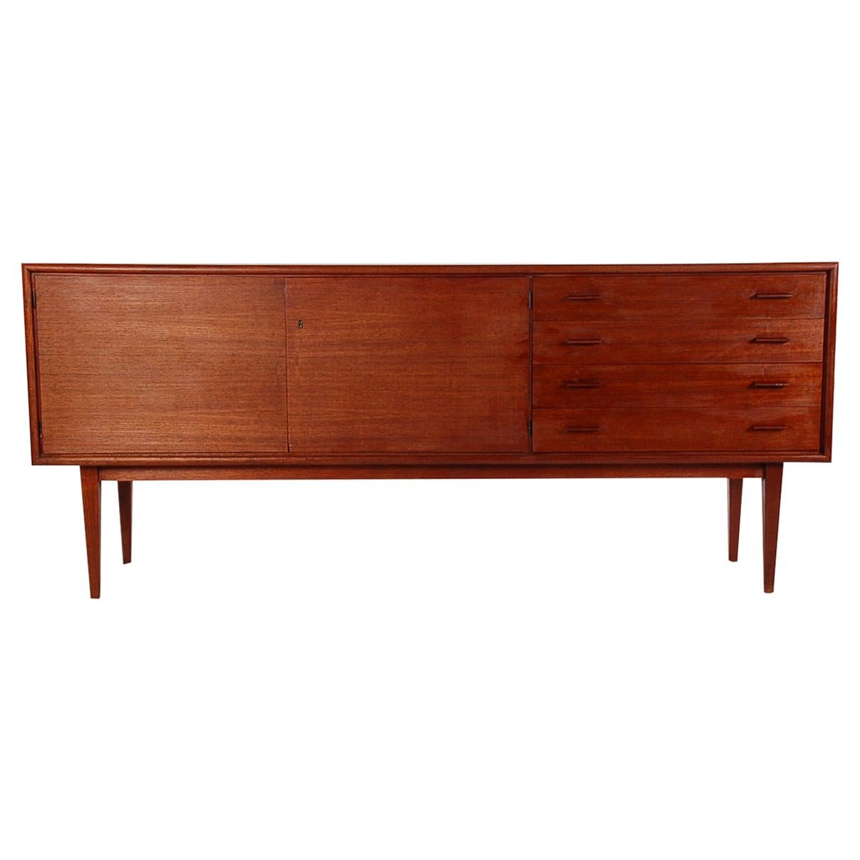 MidCentury Danish Teak Credenza Storage Sideboard by Worts Mobler at 1stDibs