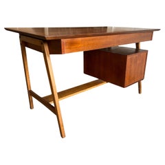 Vintage Mid century danish modern teak desk with 3 drawers