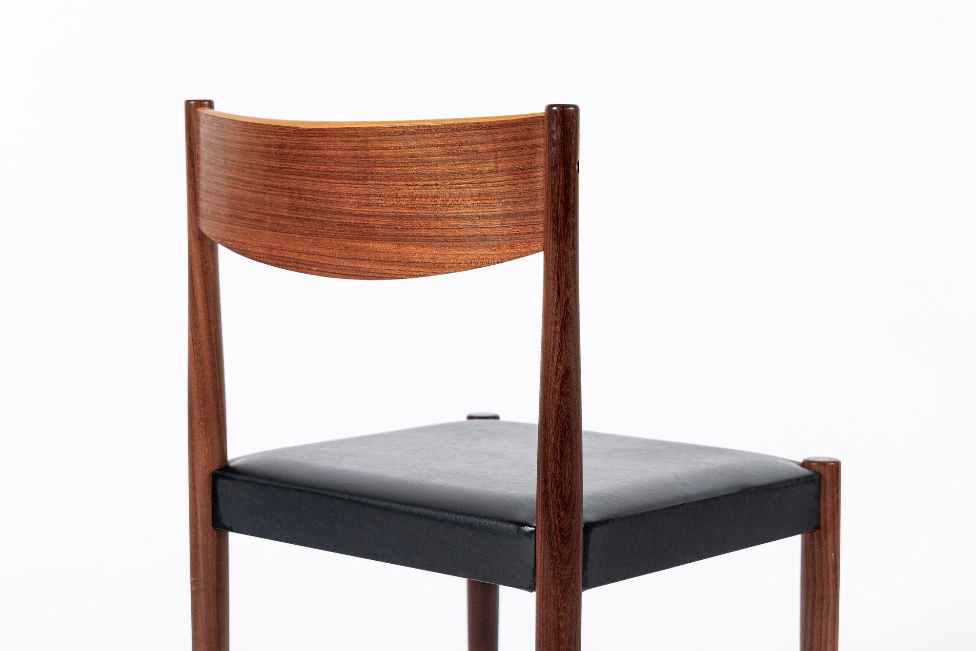 Mid Century Danish Modern Teak Dining Chairs by Poul Volther for Frem Rojle en vente 3