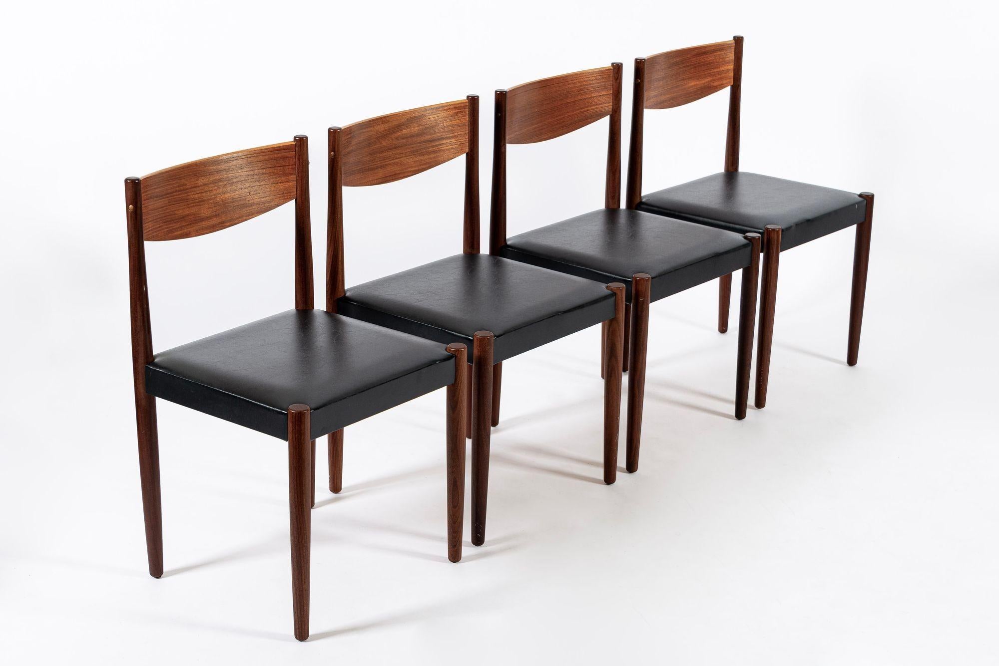 Mid Century Danish Modern Teak Dining Chairs by Poul Volther for Frem Rojle en vente 6