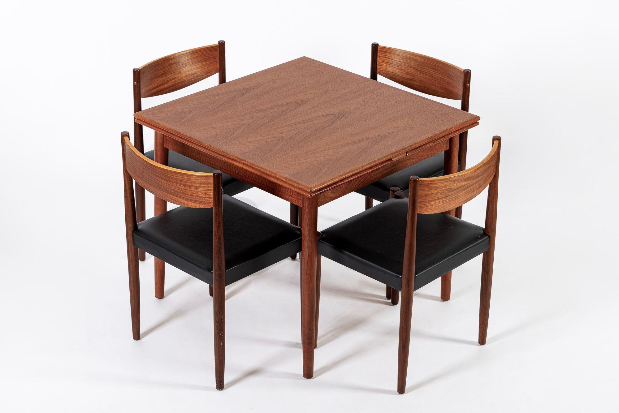 Mid Century Danish Modern Teak Dining Chairs by Poul Volther for Frem Rojle en vente 7