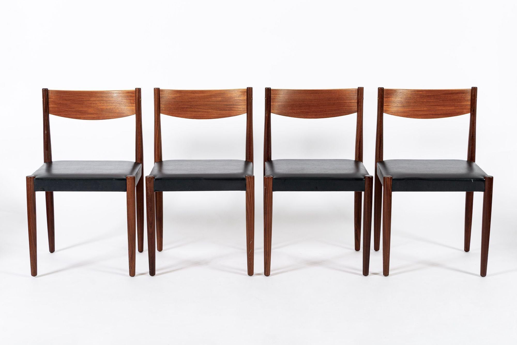 Mid-Century Modern Mid Century Danish Modern Teak Dining Chairs by Poul Volther for Frem Rojle en vente