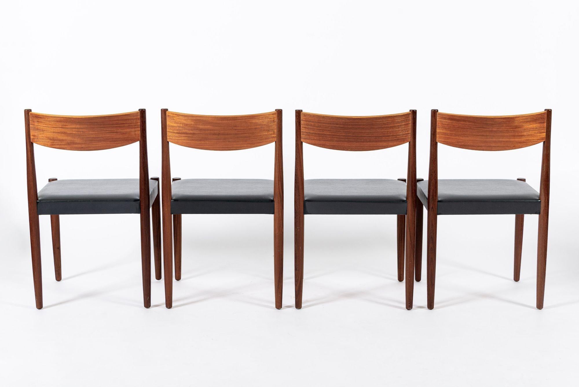 Danois Mid Century Danish Modern Teak Dining Chairs by Poul Volther for Frem Rojle en vente