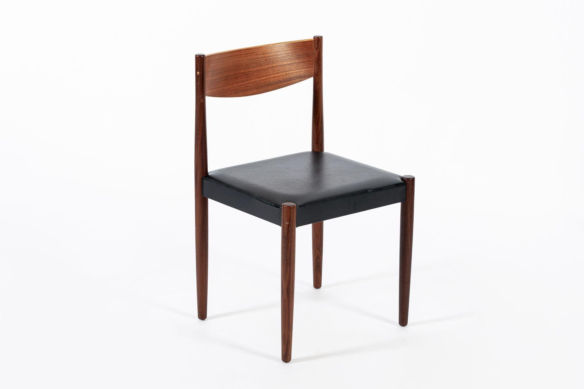 Mid Century Danish Modern Teak Dining Chairs by Poul Volther for Frem Rojle en vente 1