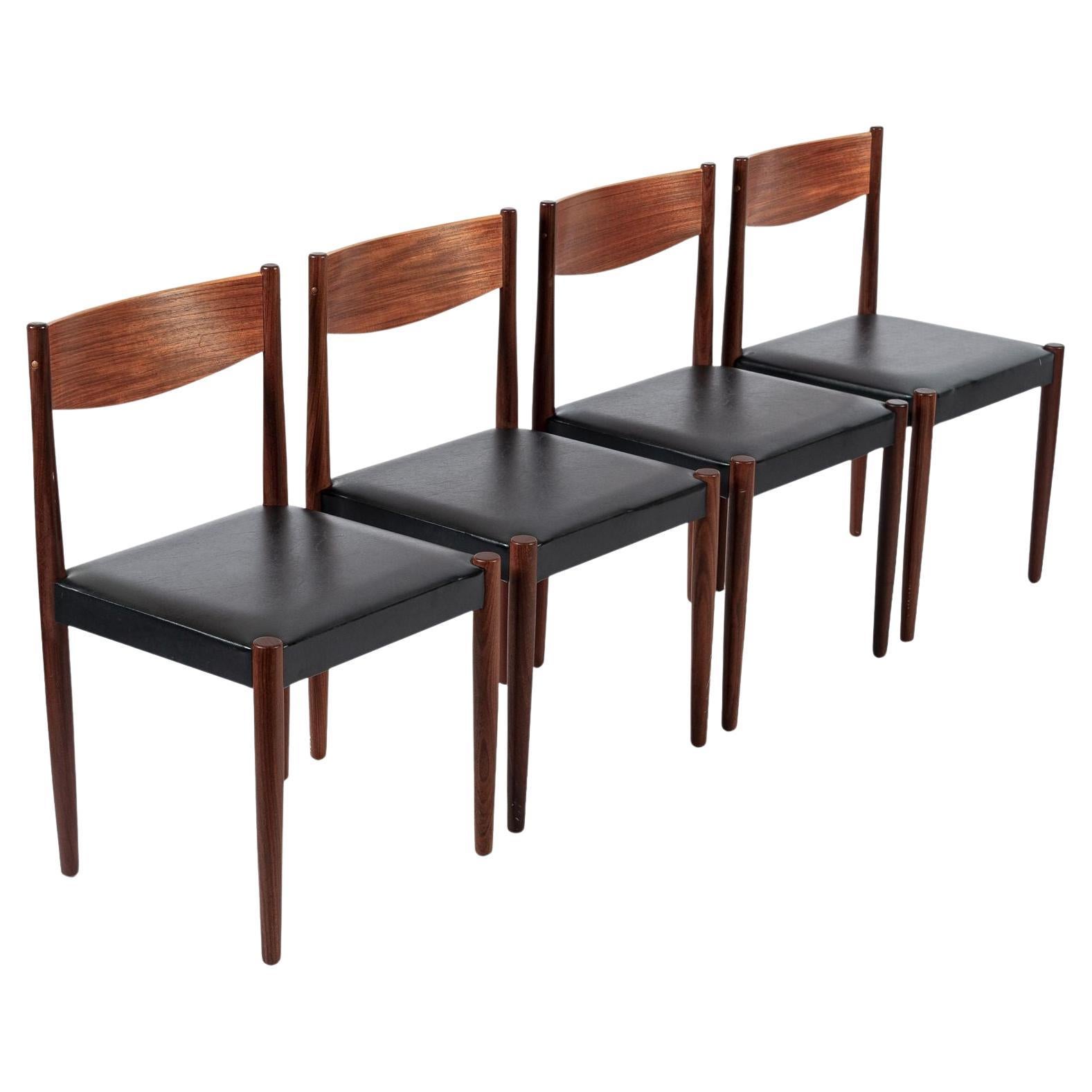 Mid Century Danish Modern Teak Dining Chairs by Poul Volther for Frem Rojle