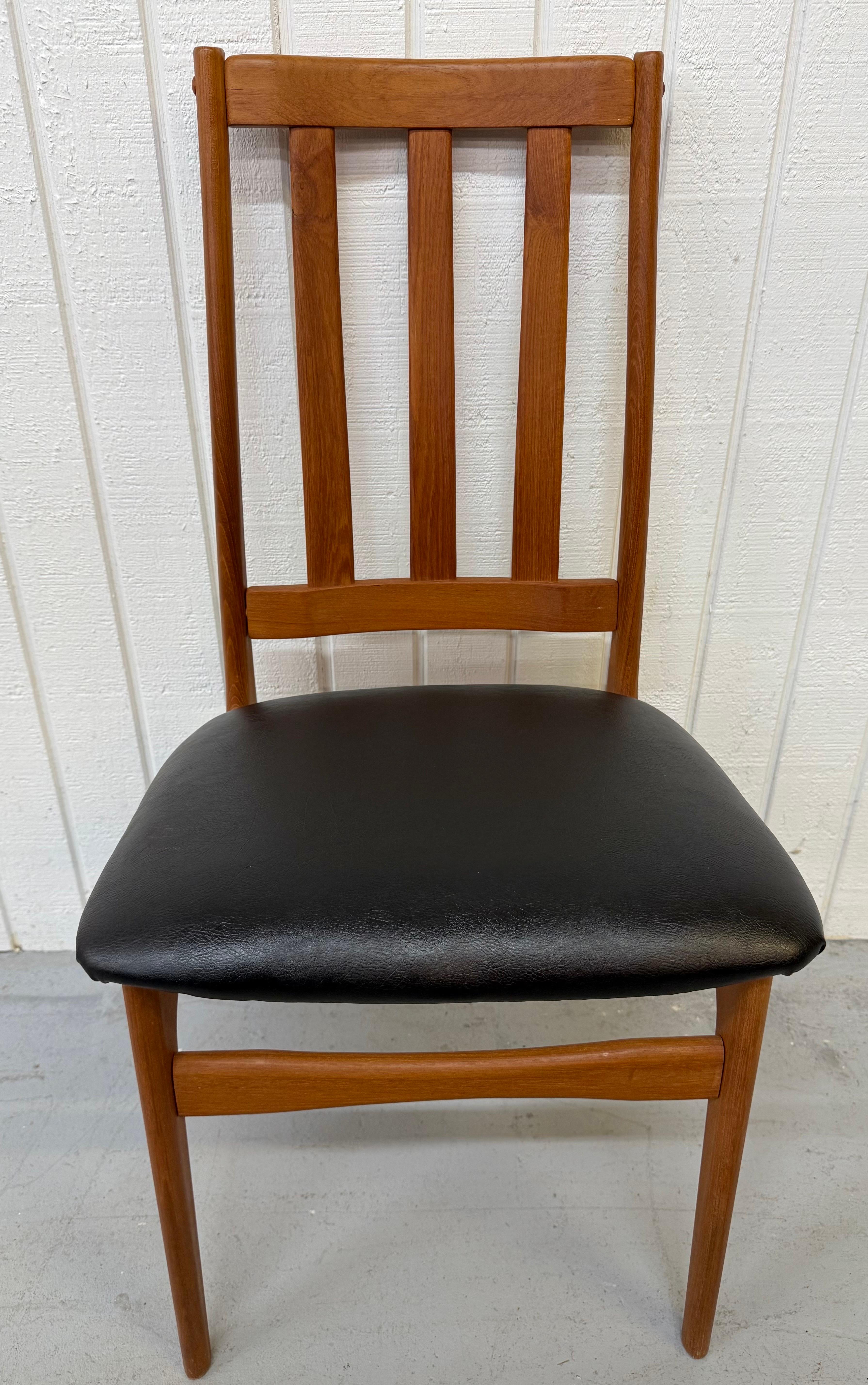 Americano Sedie da pranzo in teak moderne danesi del metà del secolo - Set di 6 in vendita