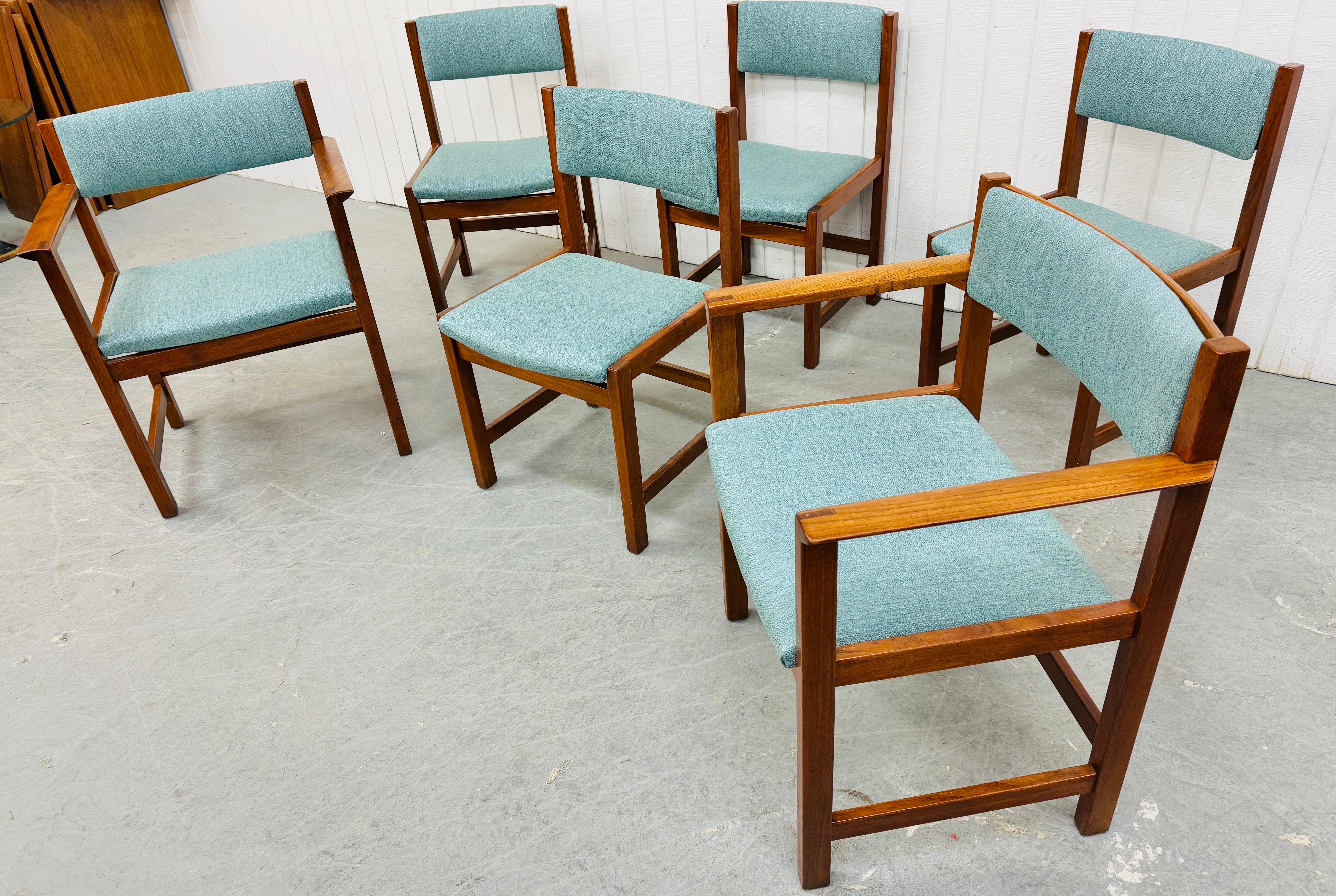 Sedie da pranzo in teak moderne danesi del metà del secolo - Set di 6 In condizioni buone in vendita a Clarksboro, NJ