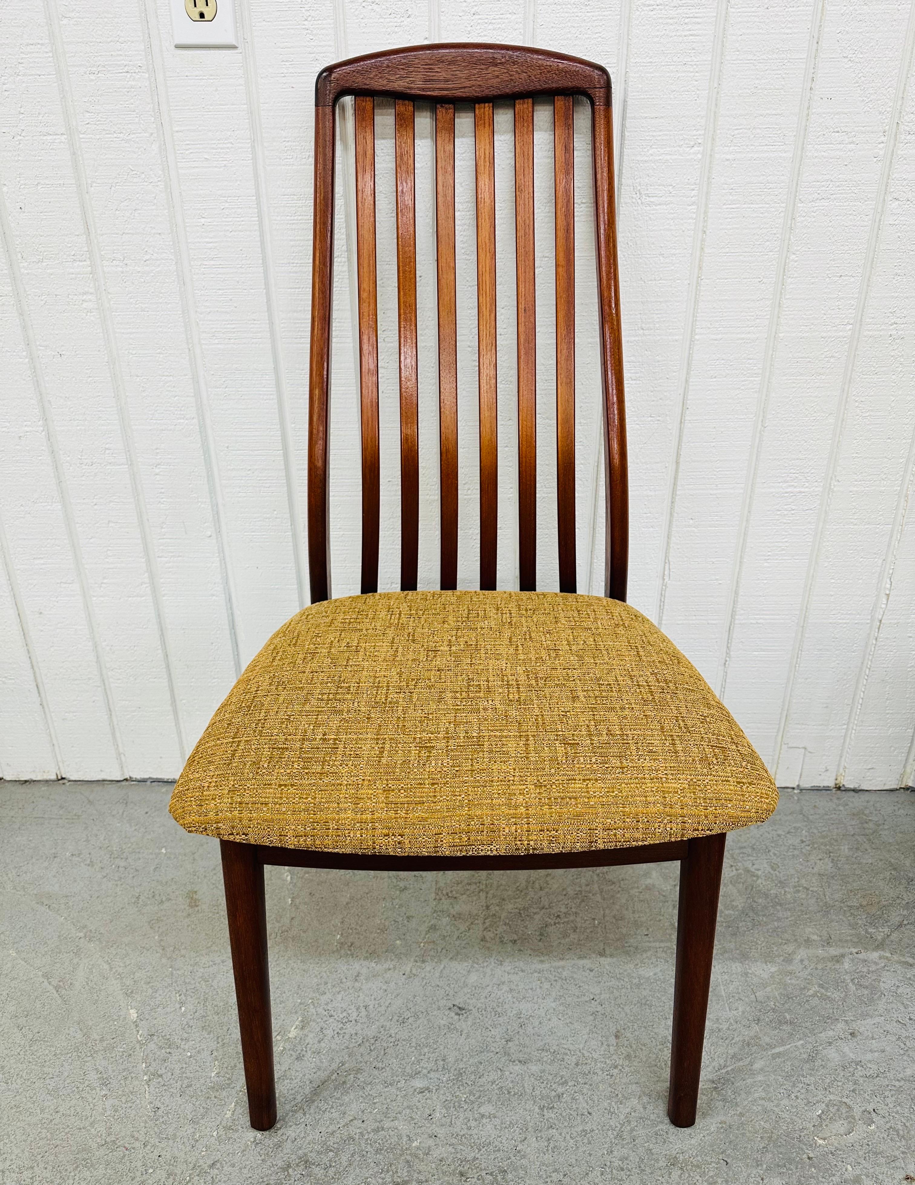 Upholstery Mid-Century Danish Modern Teak Dining Chairs - Set of 8