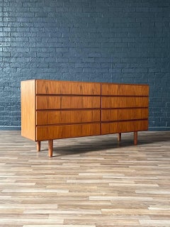 Newly Refinished - Mid-Century Danish Modern Teak Dresser by Komfort
