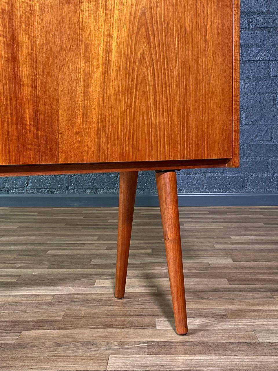 Mid-Century Danish Modern Teak Drop-Down Bookcase For Sale 2
