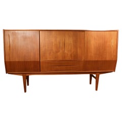Mid Century Danish Modern Teak Dry Bar Sideboard Credenza c 1950/60's