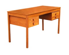 Mid Century Danish Modern Teak Executive Desk or Writing Table