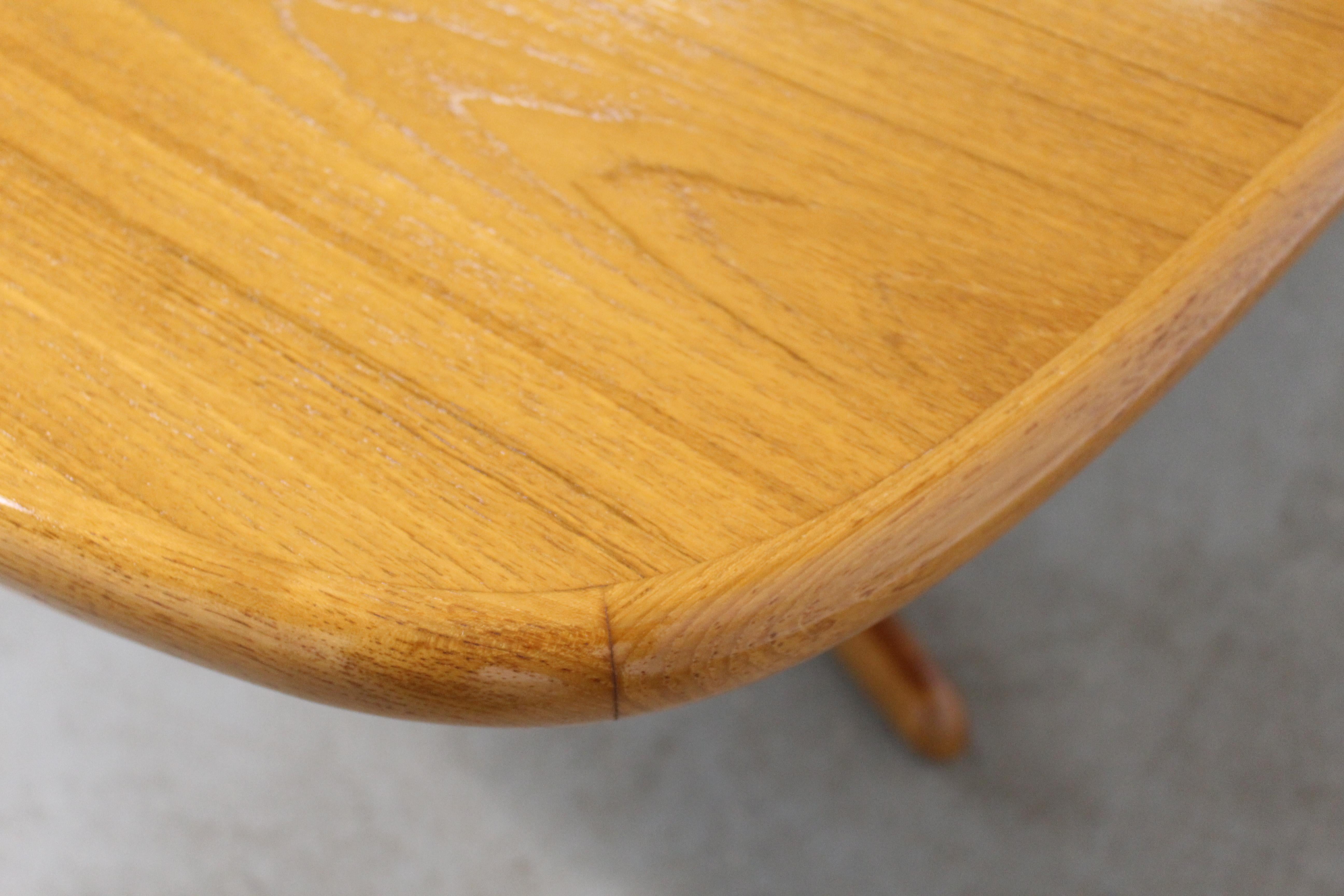 Mid-Century Danish Modern Teak Extendable Surfboard Dining Table 2