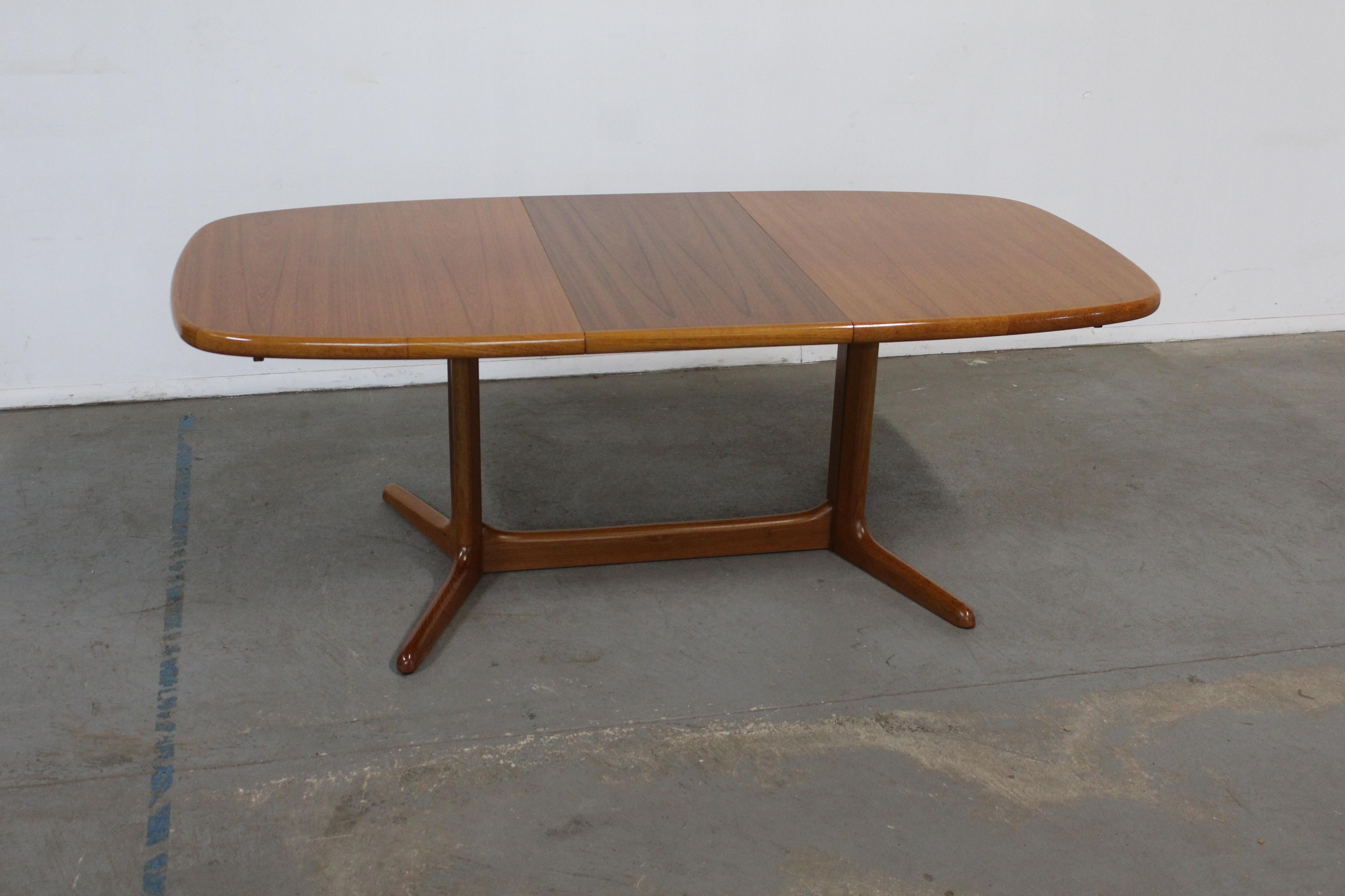 Mid-Century Modern Mid-Century Danish Modern Teak Extendable Surfboard Dining Table