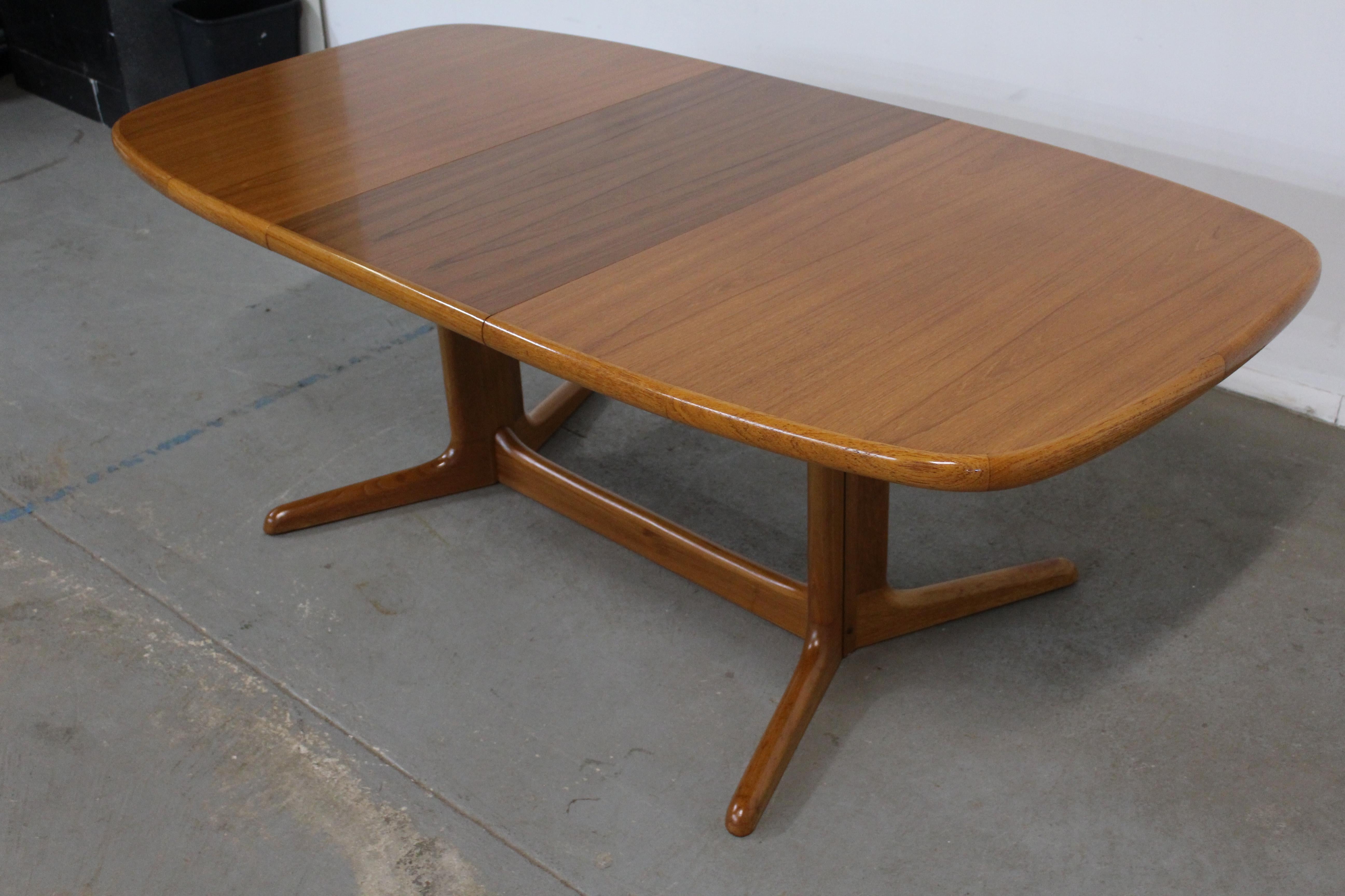 American Mid-Century Danish Modern Teak Extendable Surfboard Dining Table