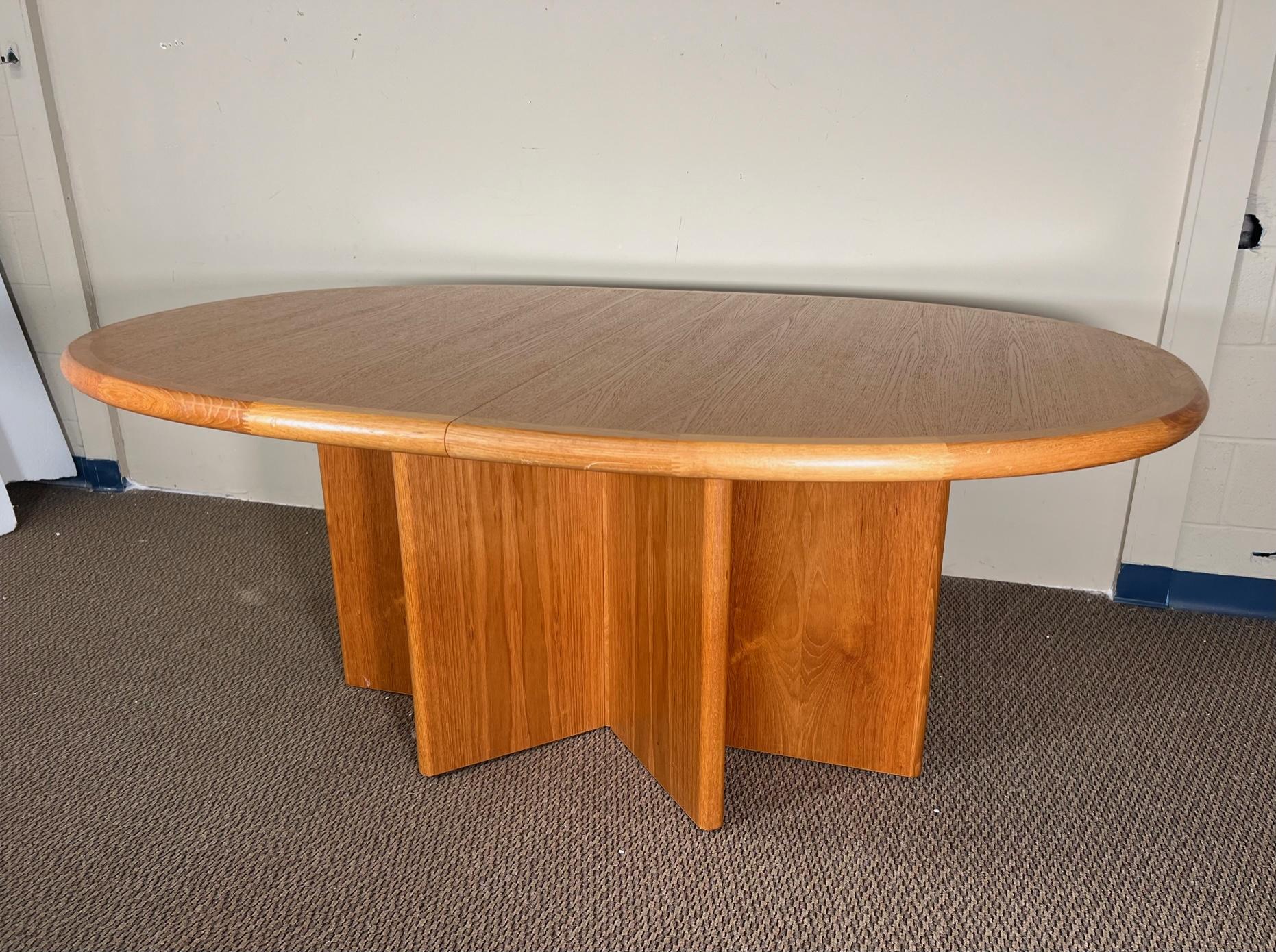 Midcentury Danish Modern Teak Extending Dining Table Ansager Mobler Seats 10 4