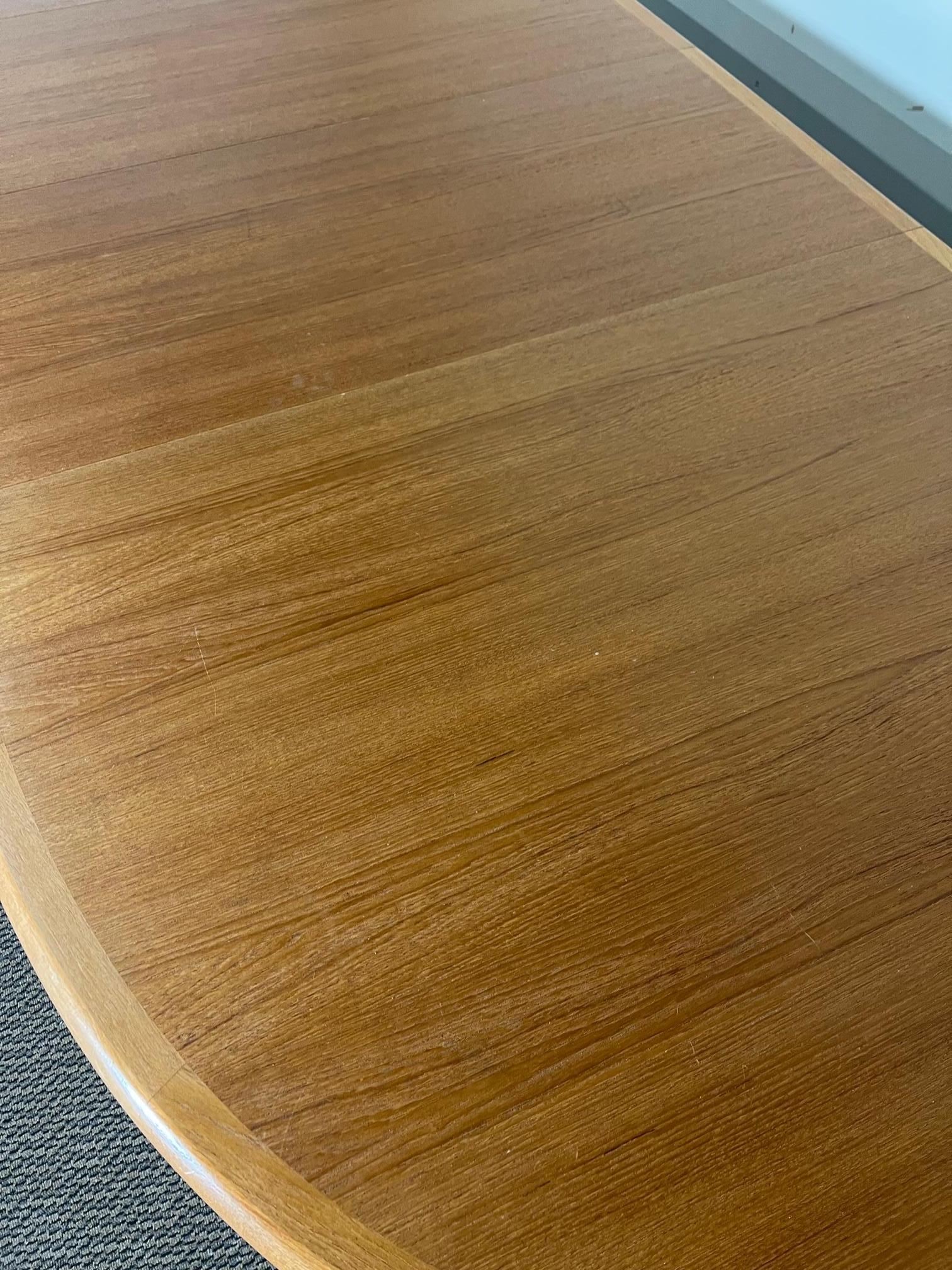 Midcentury Danish Modern Teak Extending Dining Table Ansager Mobler Seats 10 1