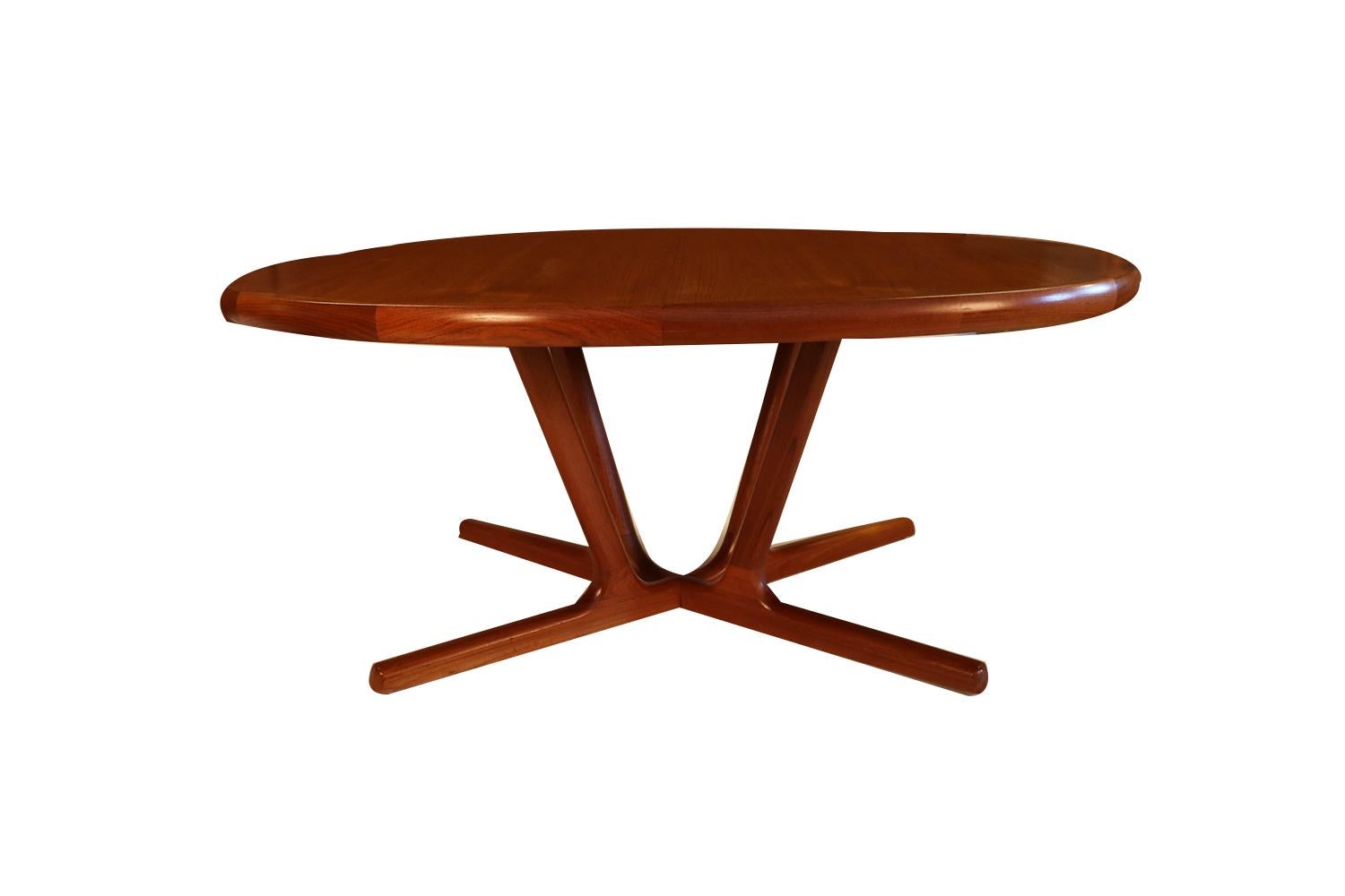 Midcentury Danish Modern Teak Extending Dining Table 2