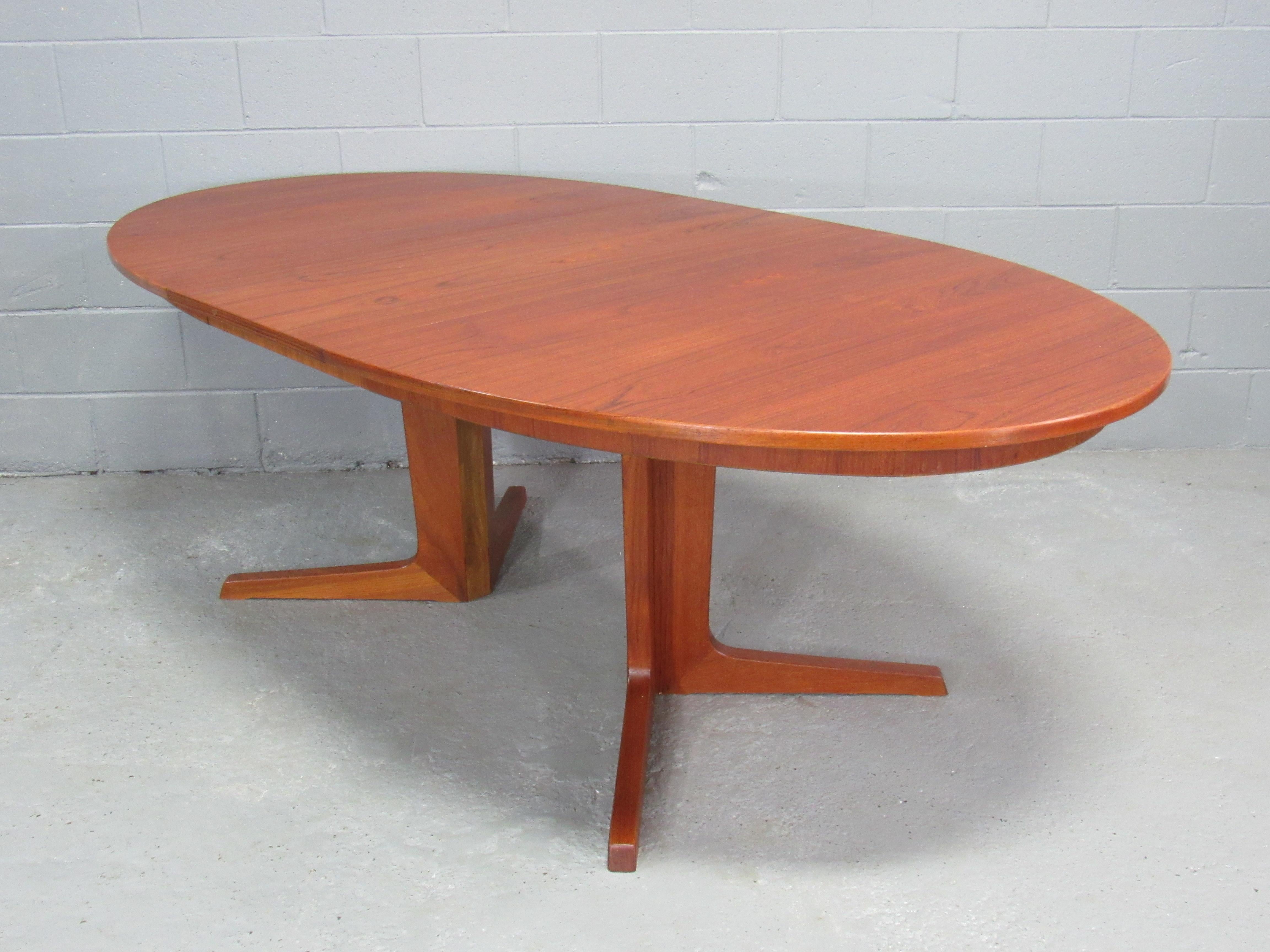 Mid-Century Modern Mid-Century Danish Modern Teak Extension Dining Table by Gudme, Circa 1970s For Sale