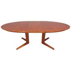 Tavolo da pranzo allungabile in teak danese moderno di metà secolo di Gudme, circa anni '70