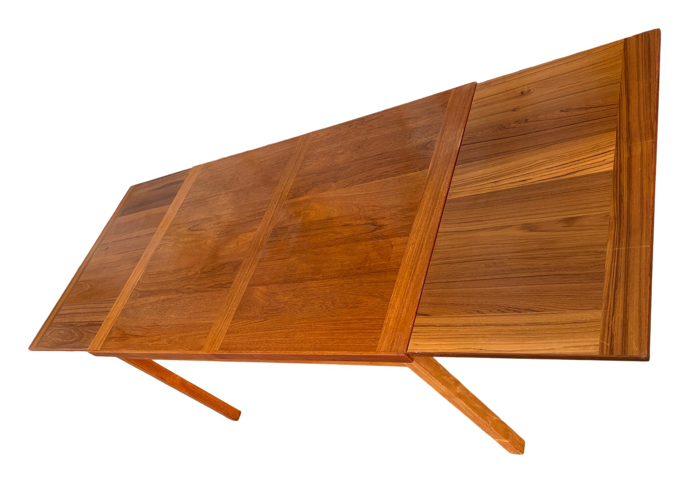 Woodwork Mid Century Danish Modern Teak Extension Dining Table Denmark For Sale