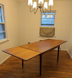 Mid Century Danish Modern Teak Extension Table