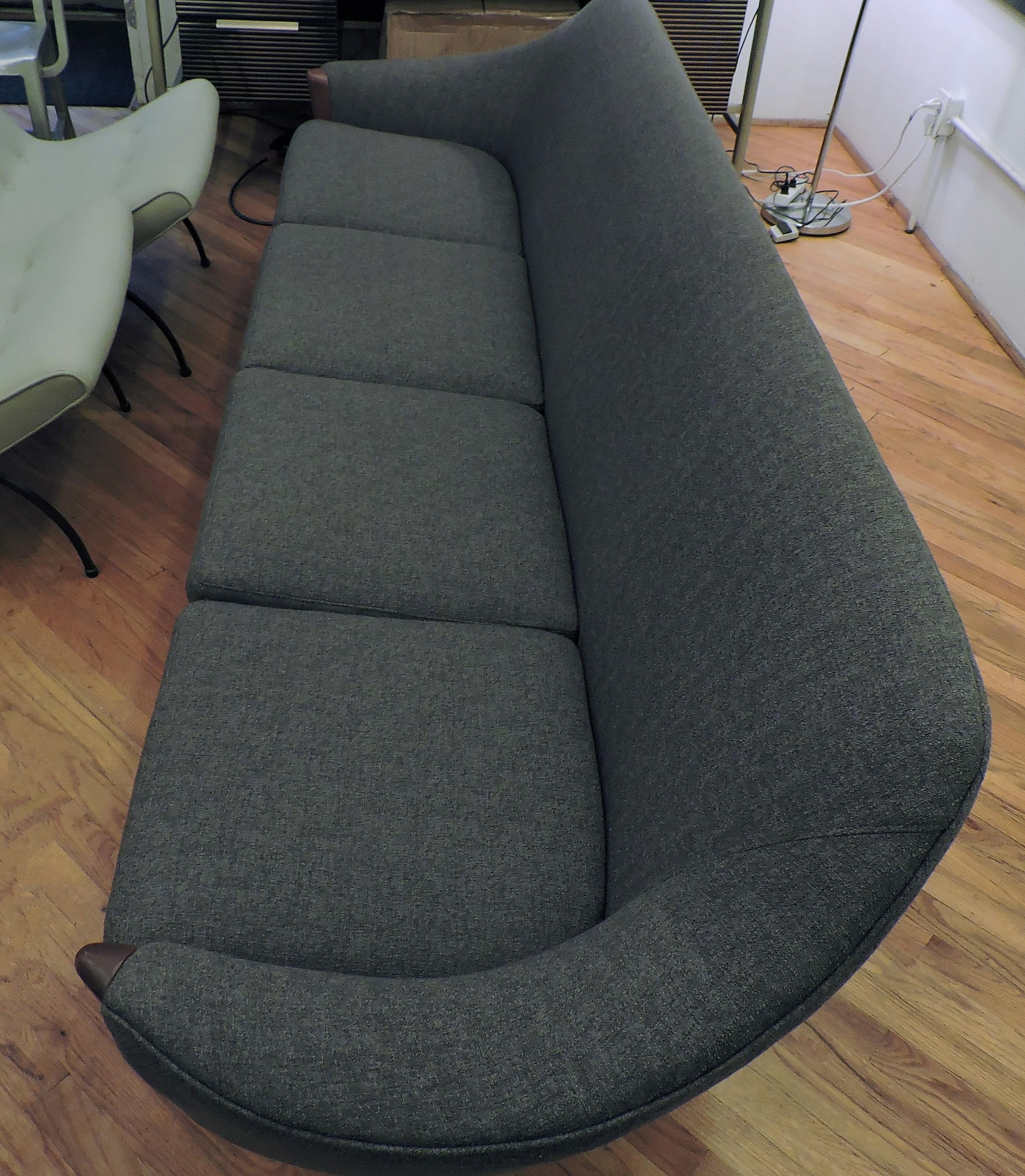 Midcentury Danish Modern Teak Four-Seat Sofa 3