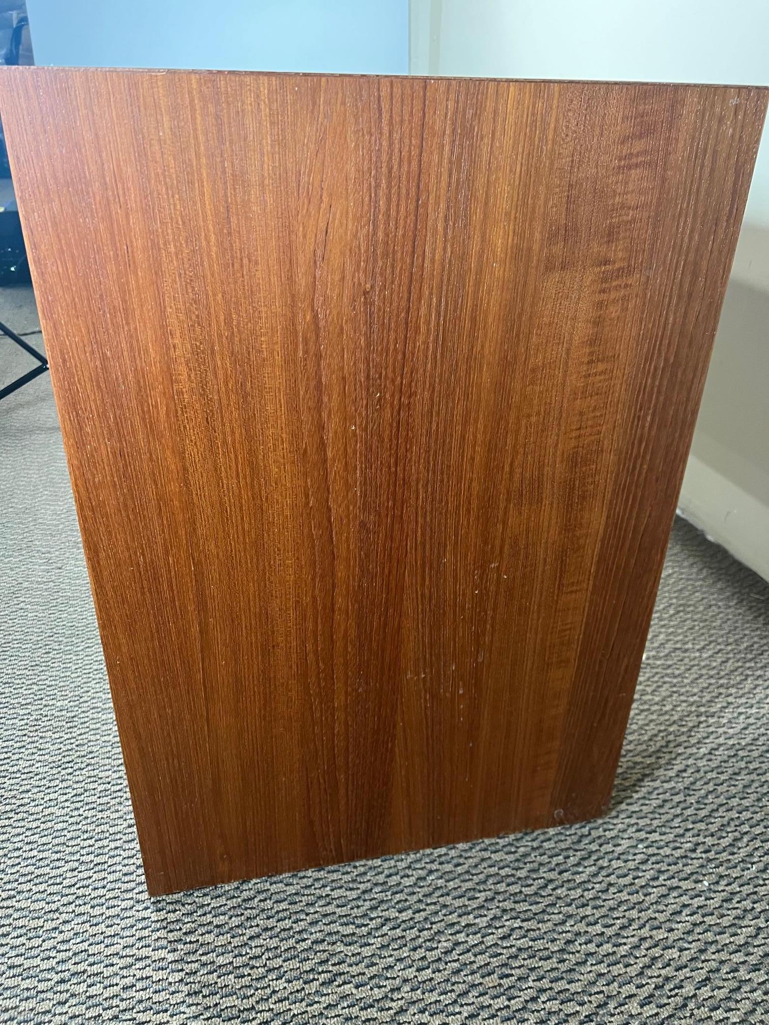 Mid Century Danish  Modern Teak Free Standing Desk By Denka 8