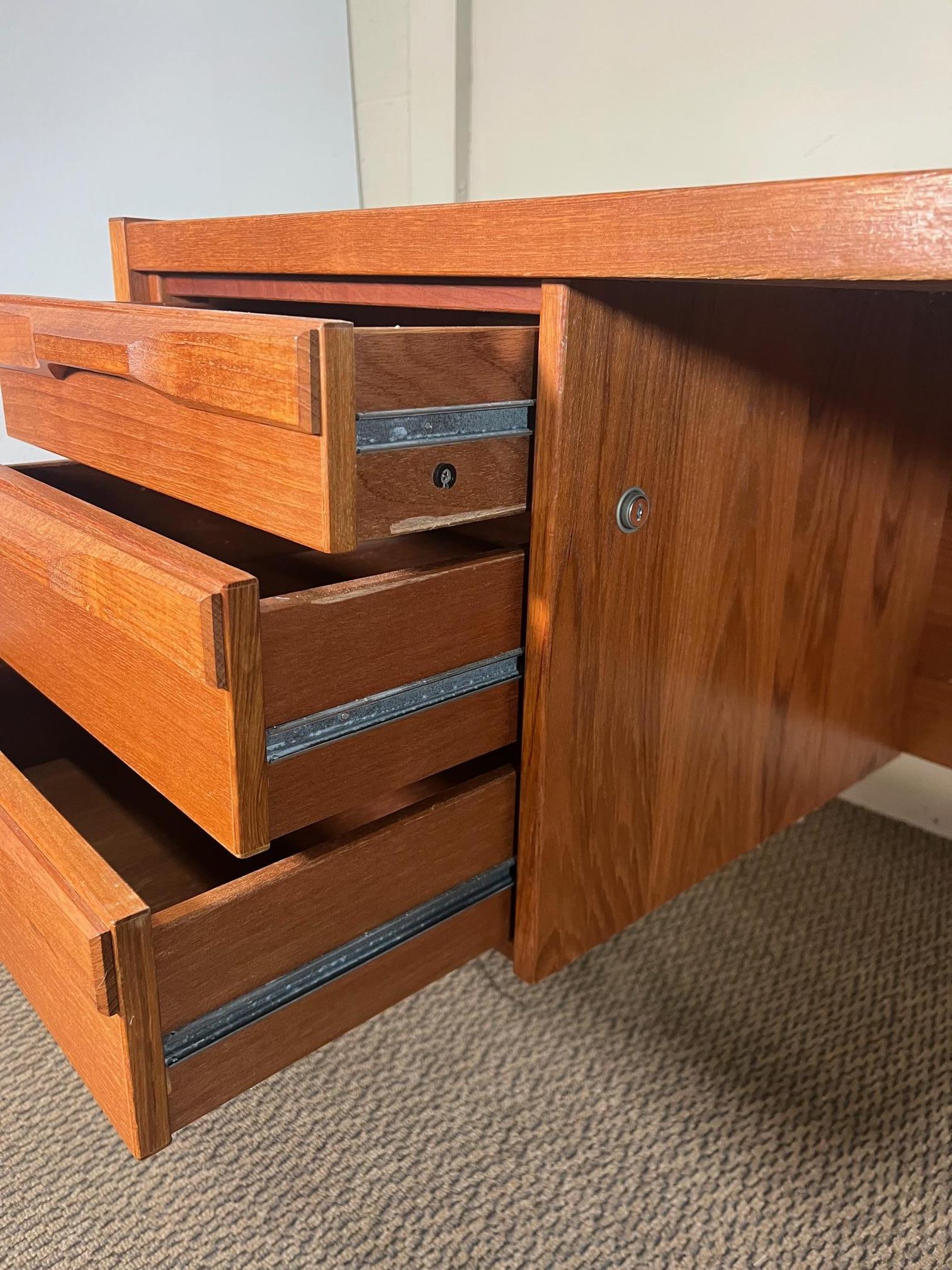 Mid-Century Modern Mid Century Danish  Modern Teak Free Standing Desk By Denka
