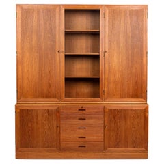 Midcentury Danish Modern Teak & Glass China Cabinet by Kai Winding