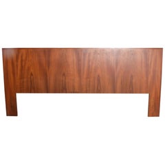 Retro Midcentury Danish Modern Teak Headboard King Size